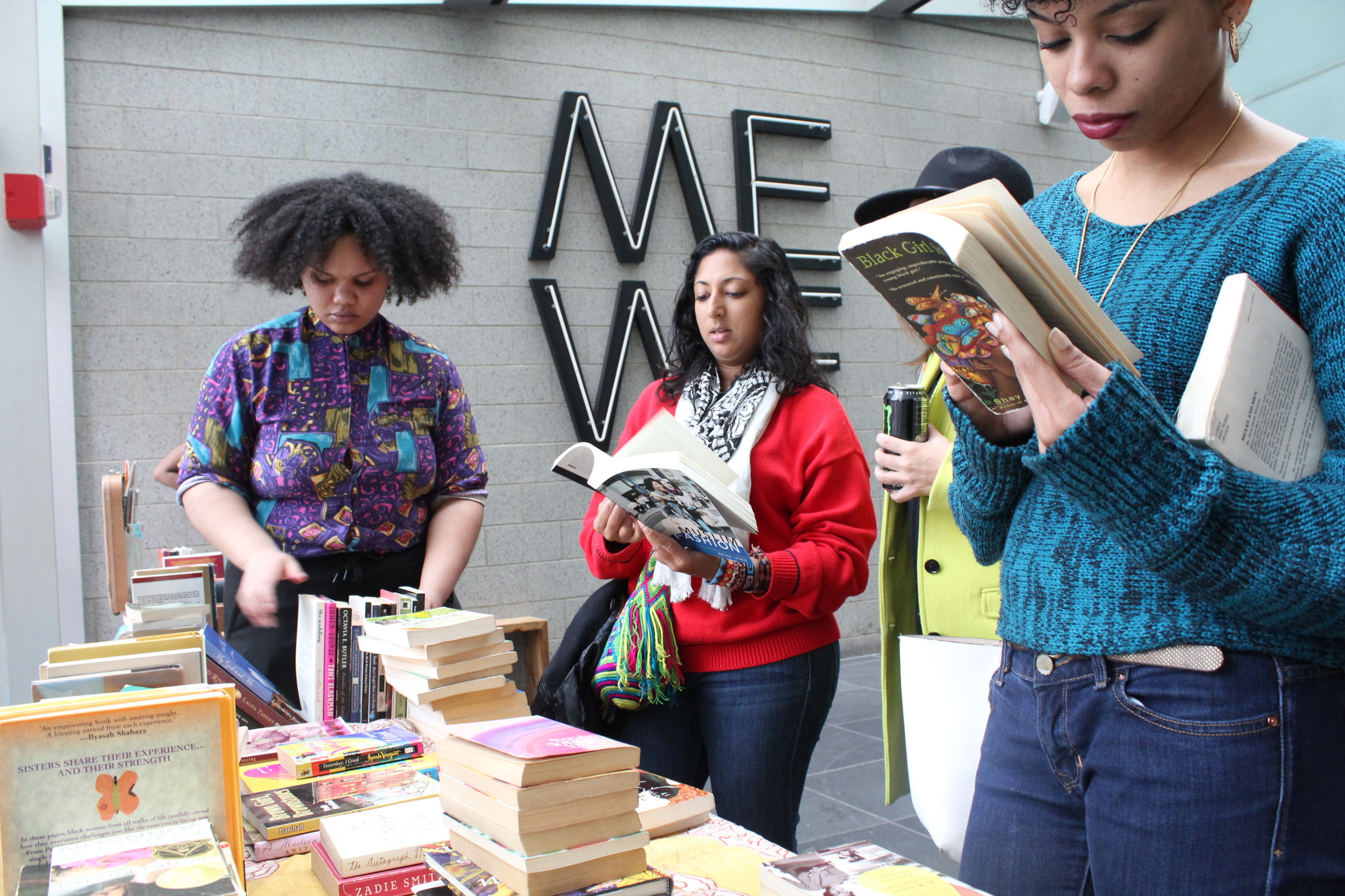 The Free Black Women's Library at the Studio Museum in Harlem. The installation is a "social art project celebrating Black girlhood and Black Womanhood."