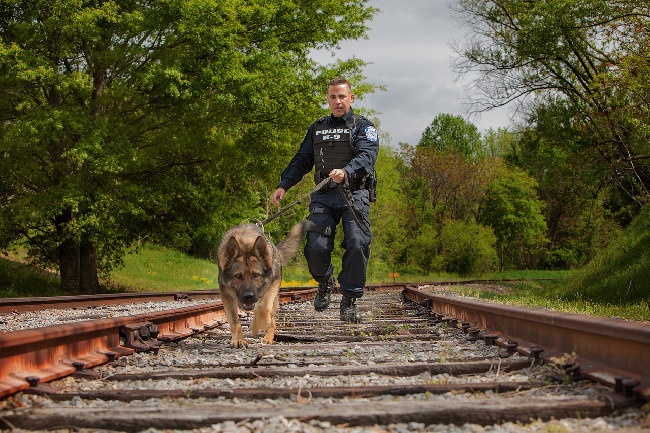 Officer Fred Bates and K-9 partner Gunny
