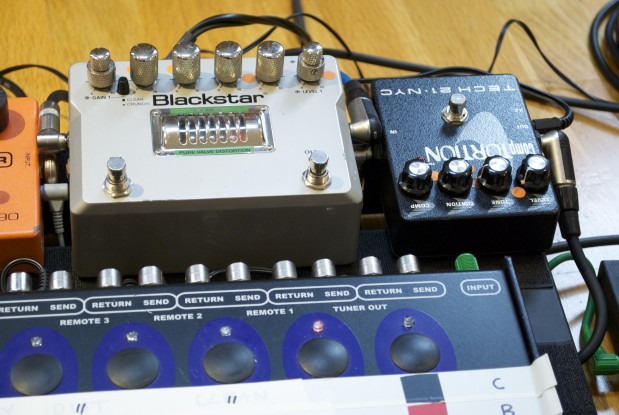 Joff Winsk guitar rig - Blackstar HT Dual, Tech 21 Comptortion, photograph by Joff Winks ©2016