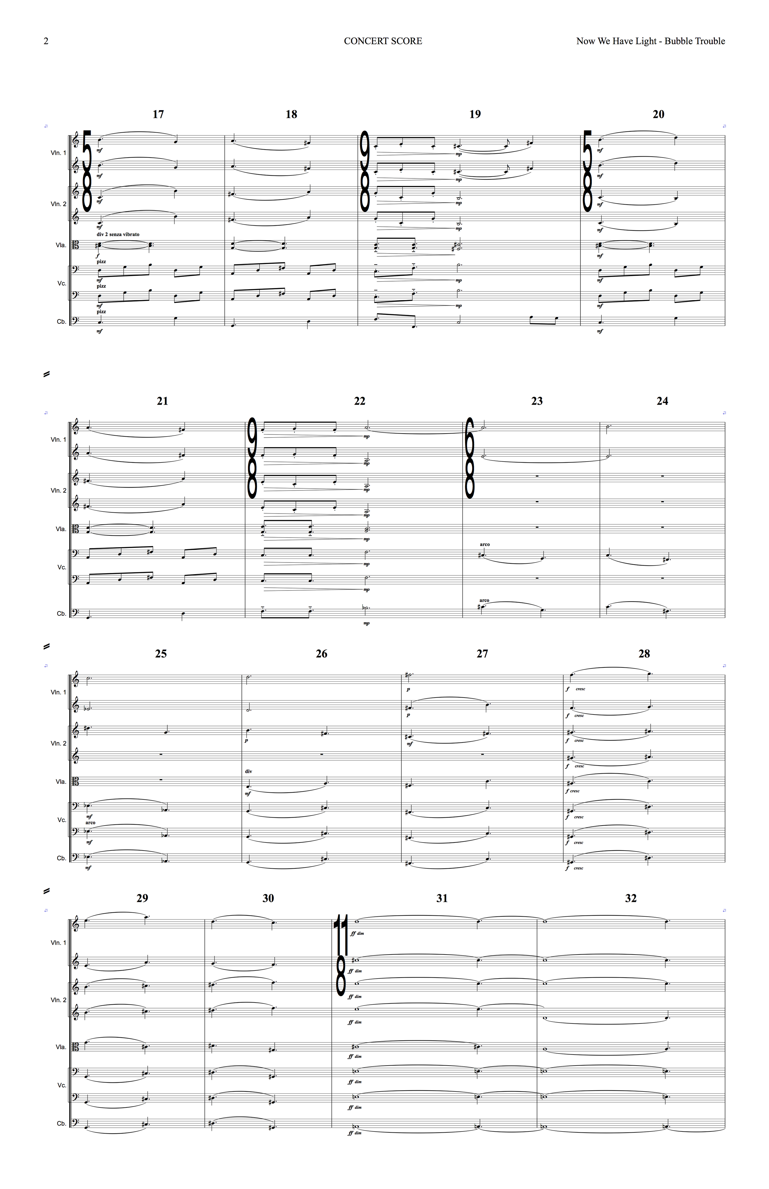 Sanguine Hum - 'Bubble Trouble' - string arrangement page 2