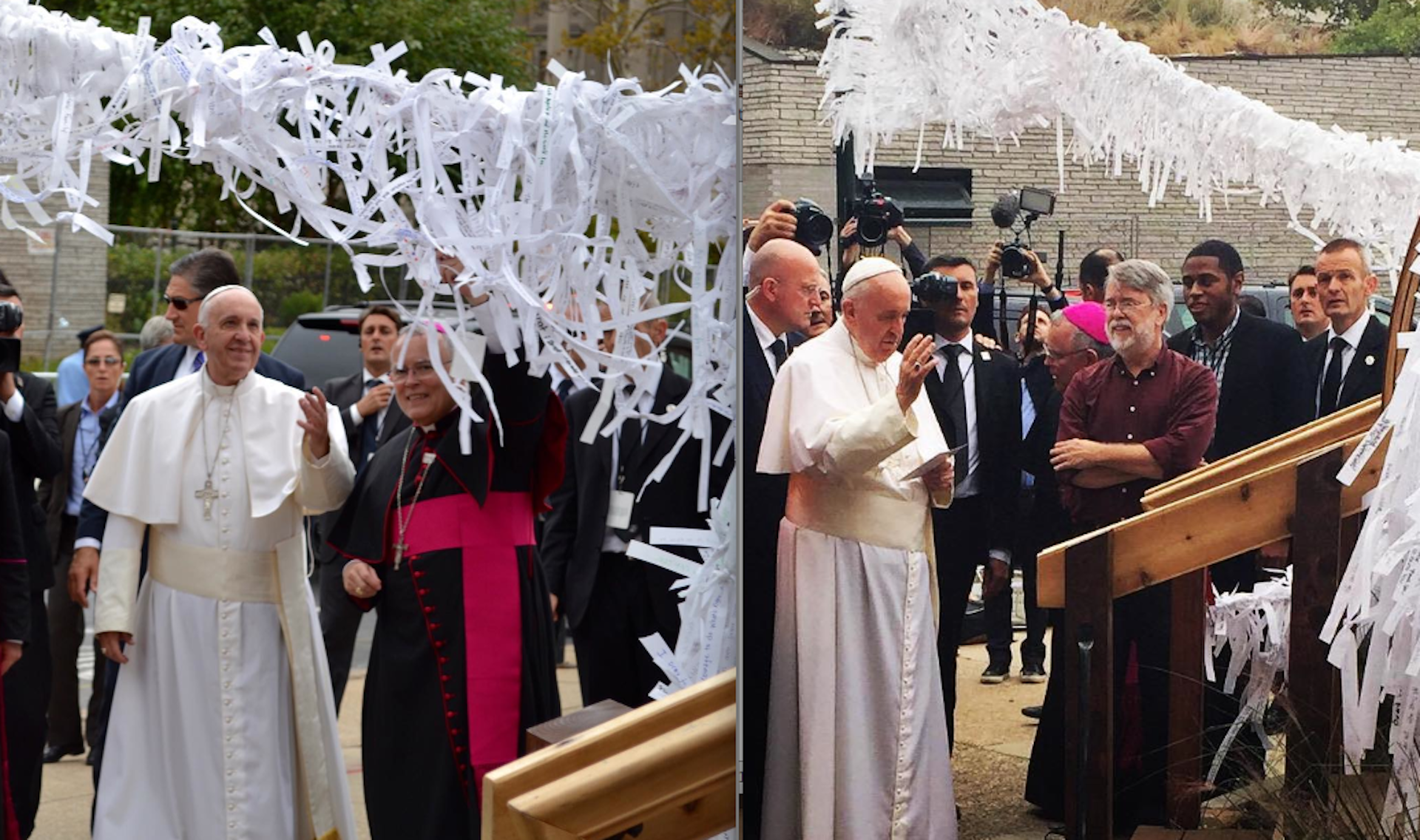 Pope Francis Blesses Grotto.png