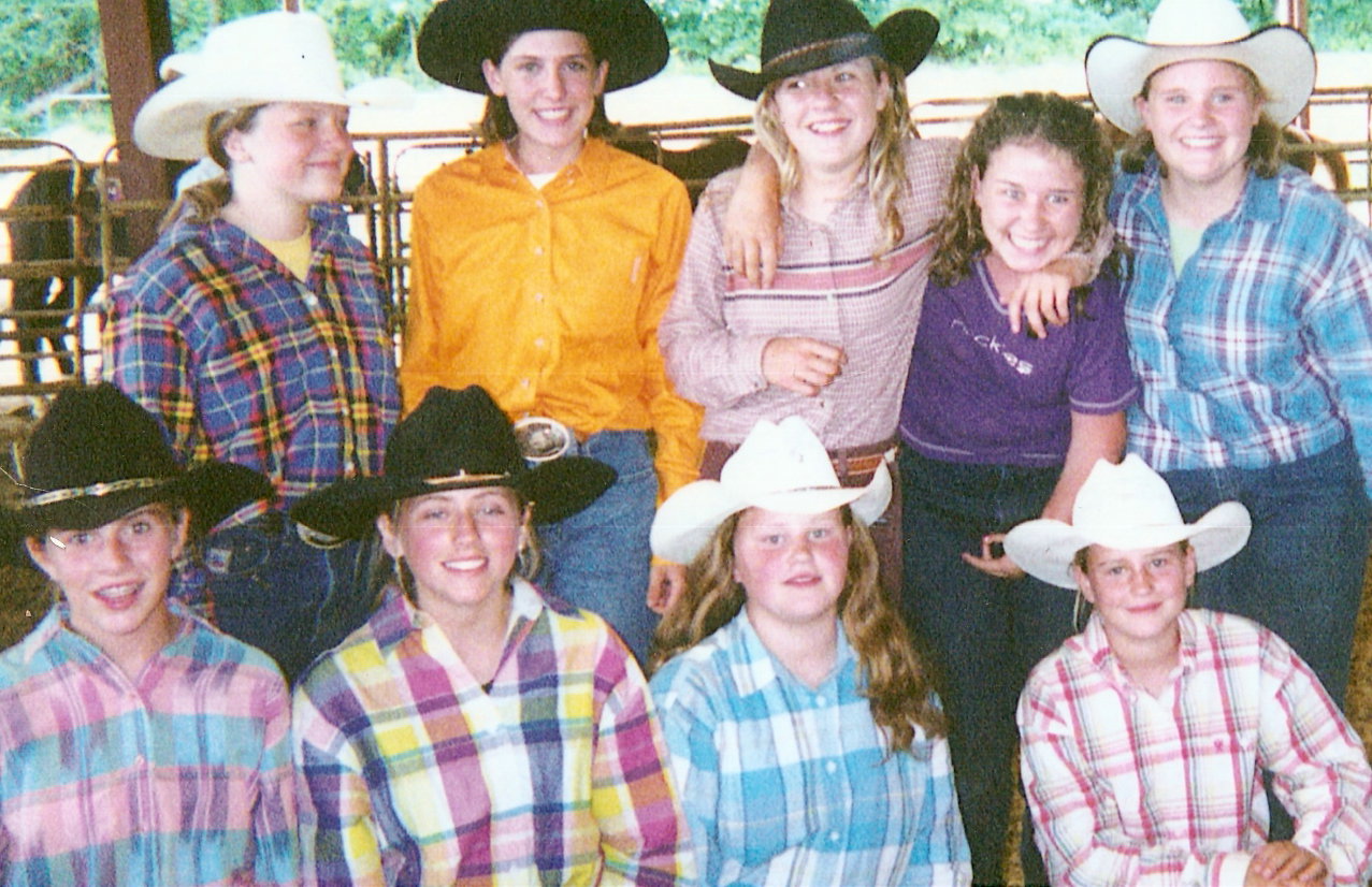 Tough cowgirls and great friends at the GJRA finals in June 2002