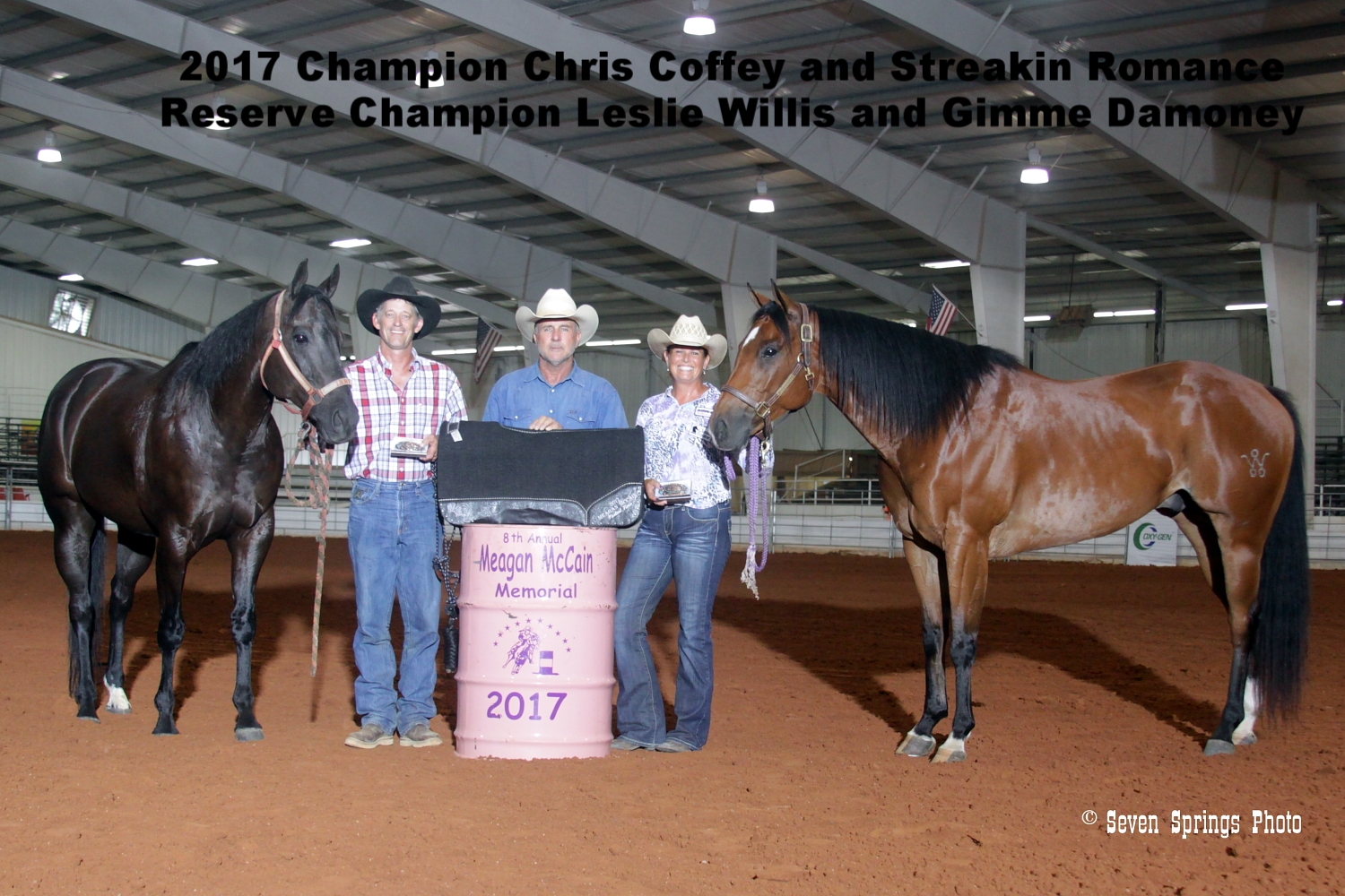  AMC Barrel and Performance Horses awarded a bronc halter to Chris Coffey, Average Champion and a saddle pad to the Leslie Willis who ran the fastest time of the weekend. 