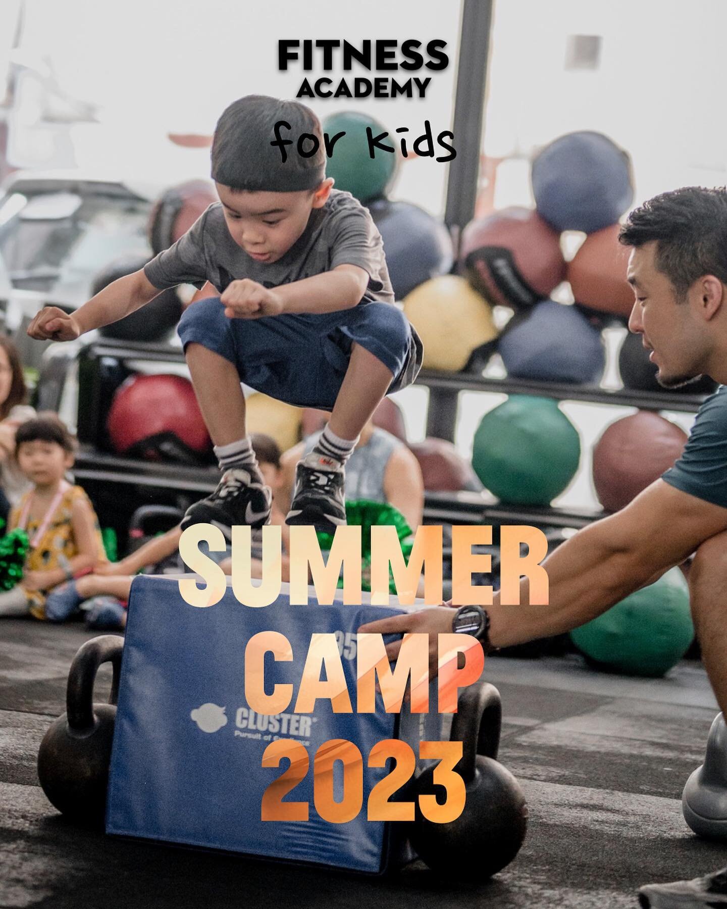 🎉☀️ Fitness Academy&lsquo;s most popular kids summer camp is back! ☀️ 🎉

Get ready for a summer filled with:
👉🏼 Variety of gymnastic, strength and conditioning training 💪
👉🏼 Improving total athletic foundation🏃&zwj;♂️ 
👉🏼 Fun focused activi