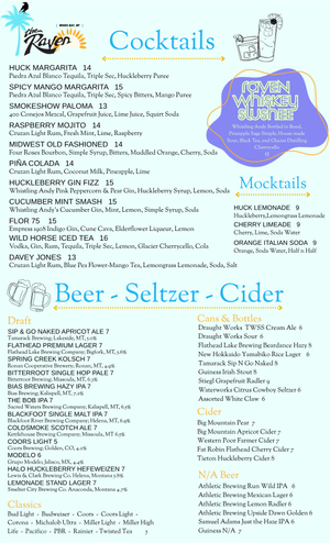Menu — The Raven