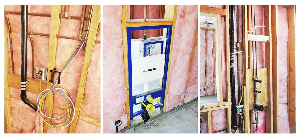 A selection of progress photos from a recent project showcasing vital pieces of the house which you never see or think about (unless they stop working). 