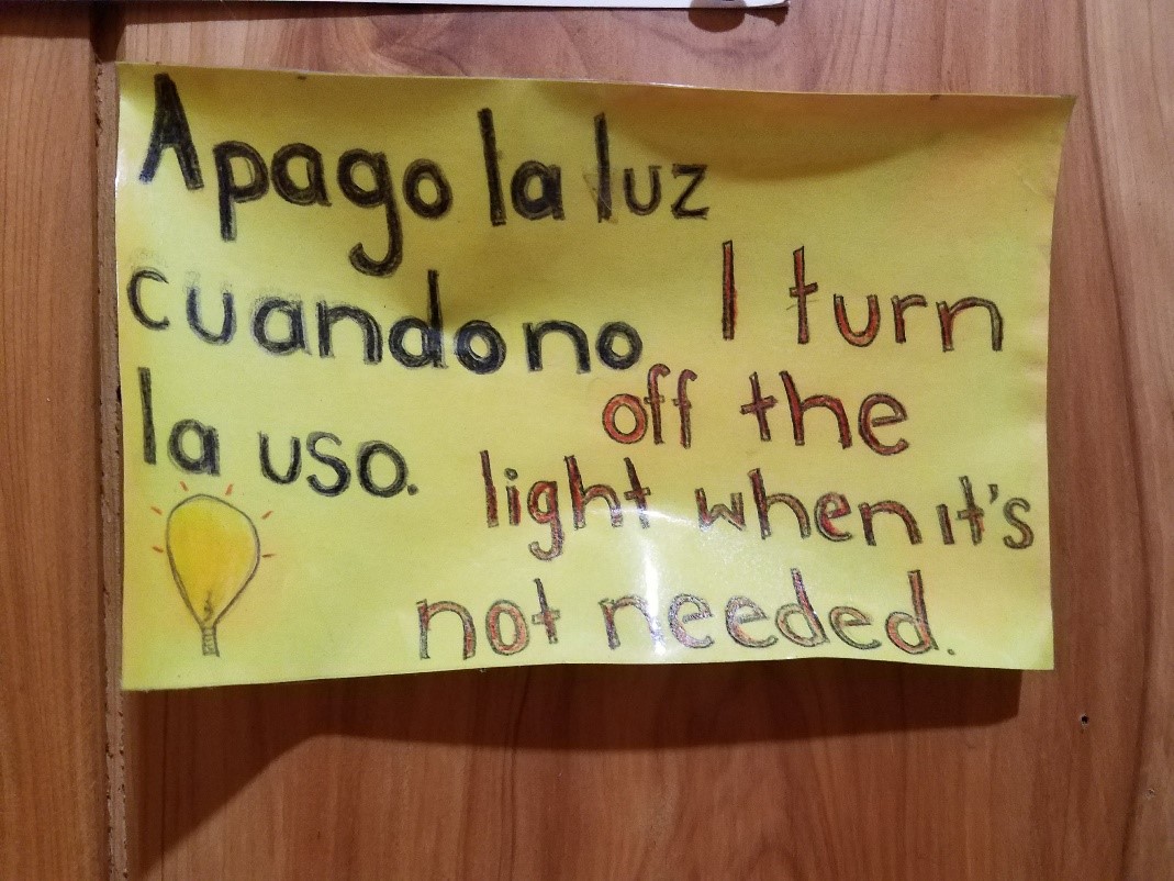 Sustainability by locals to encourage others to conserve energy