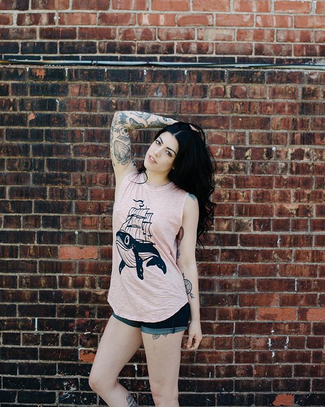 A couple of new pre-order items are live online... follow the link in profile to purchase. We have this amazing rose quartz sleeveless Whaleboat t-shirt and see previous post for our No Fox Given vintage cami tank. These are so good! Only available t