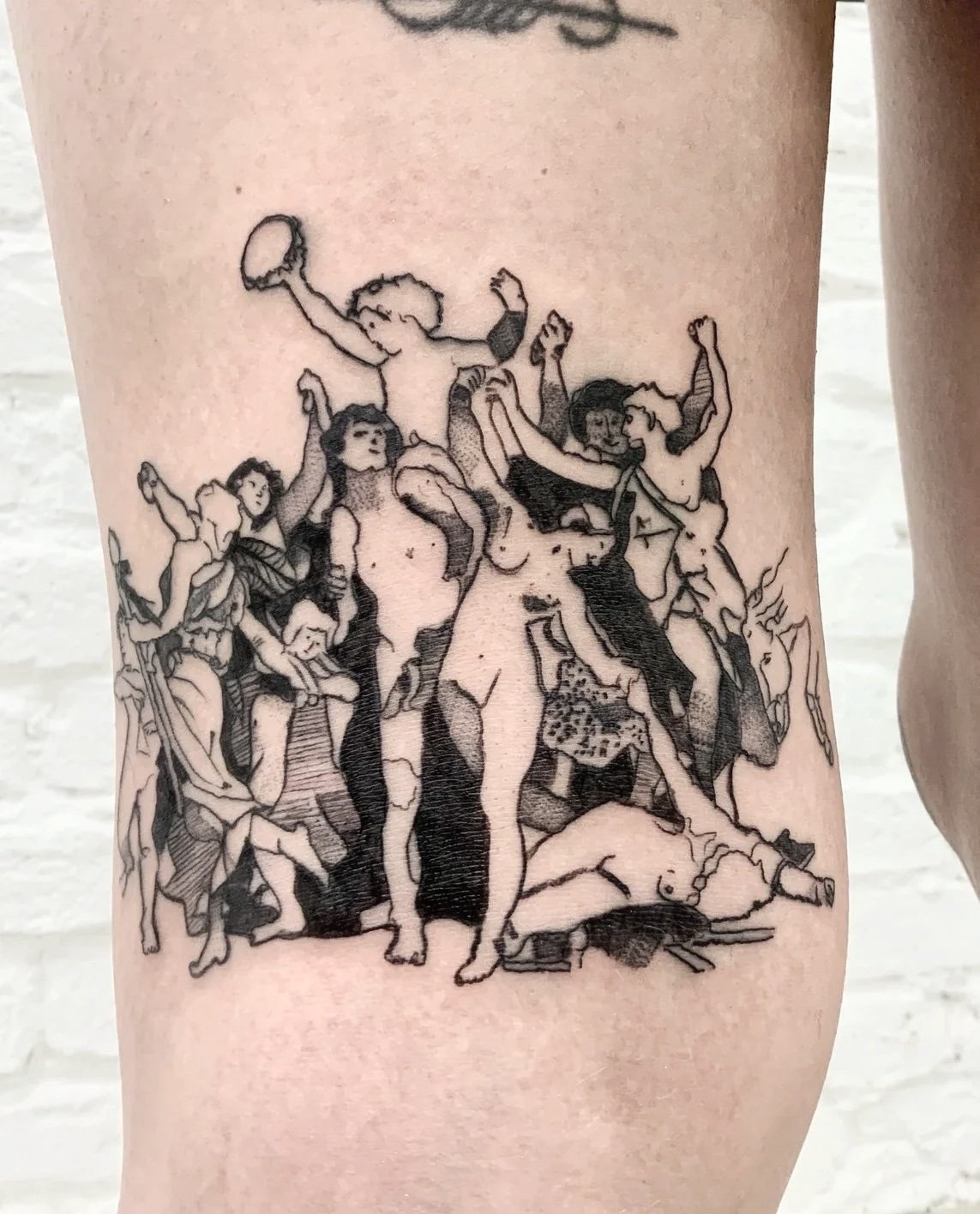 Reference image for Bacchus and a Divine March, inspired by William-Adolphe Bouguereau’s La Jeunesse de Bacchus and its mythological procession.