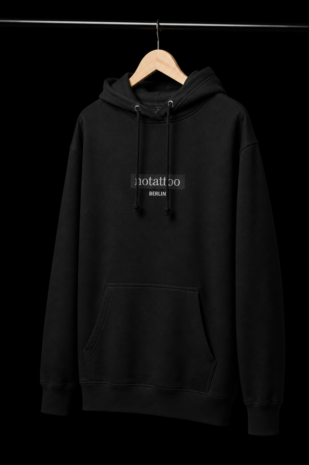 Embroidered NoTattoo – Premium Pullover – Black Charcoal