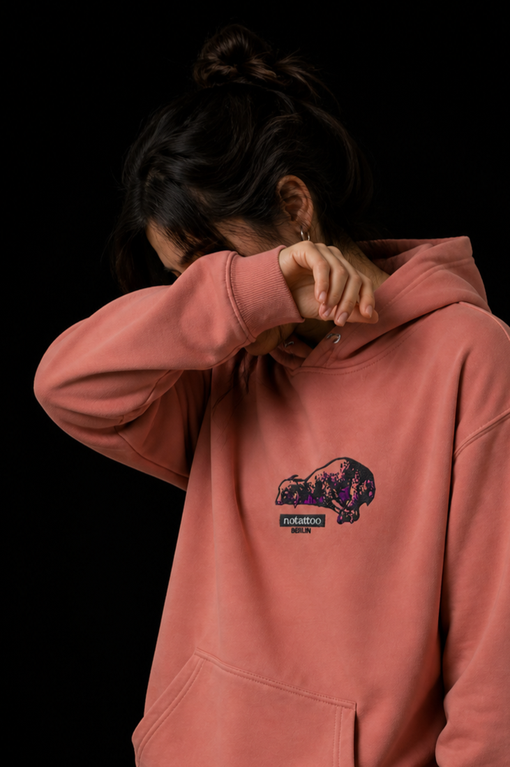 Embroidered Agnus Dei Hoodie — Dirty Rose — Limited Edition