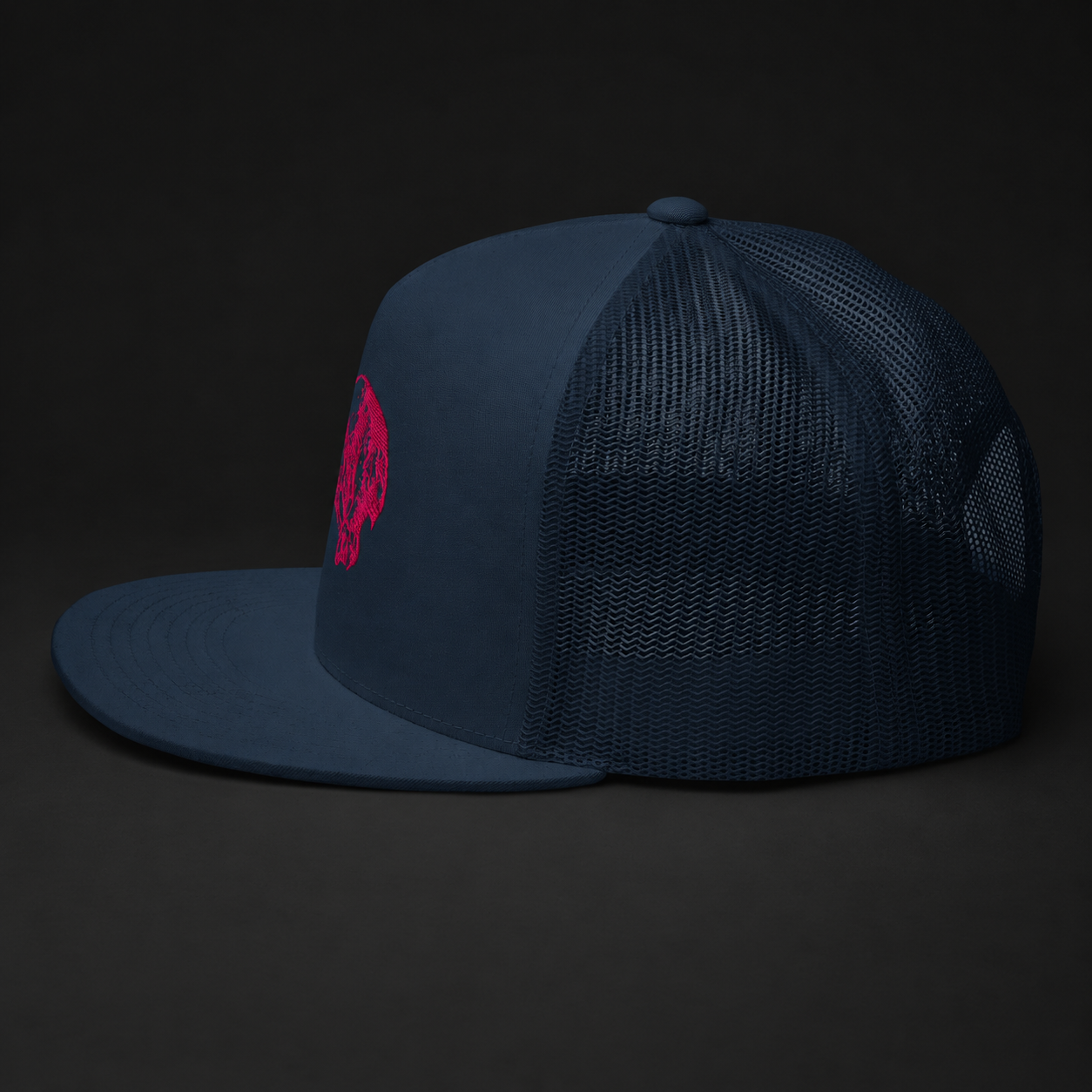 boné trucker navy noSHBerlin em perfil esquerdo.png