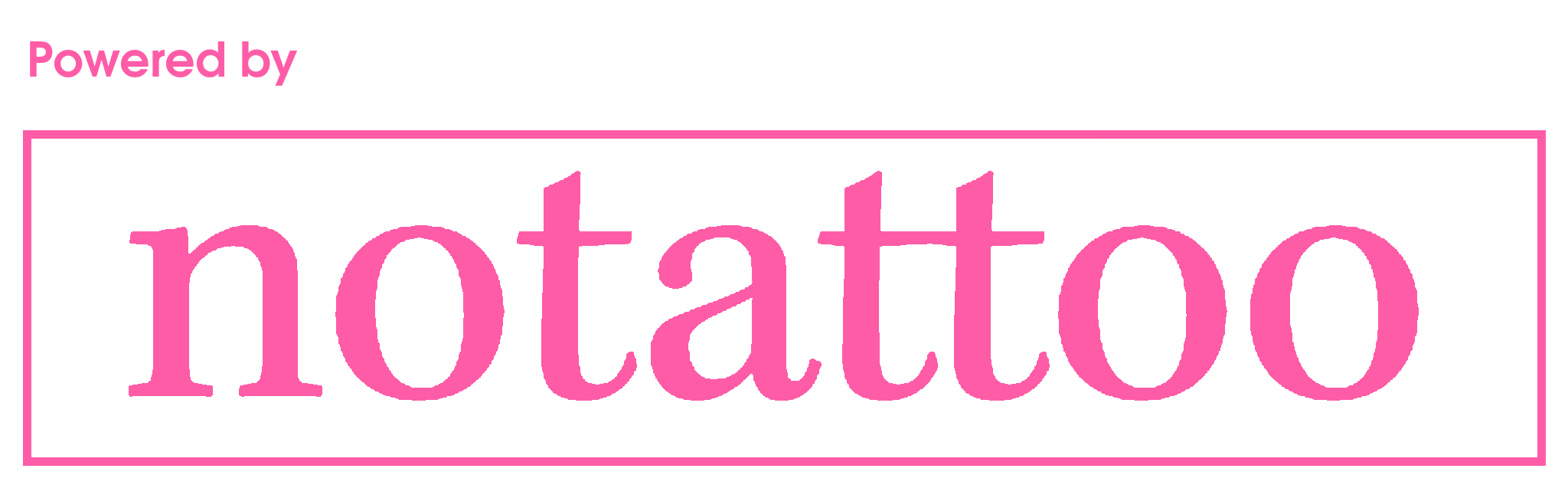 Powered by noTATTOO logo connecting noSHBerlin with the contemporary tattoo work of noTATTOO Berlin.