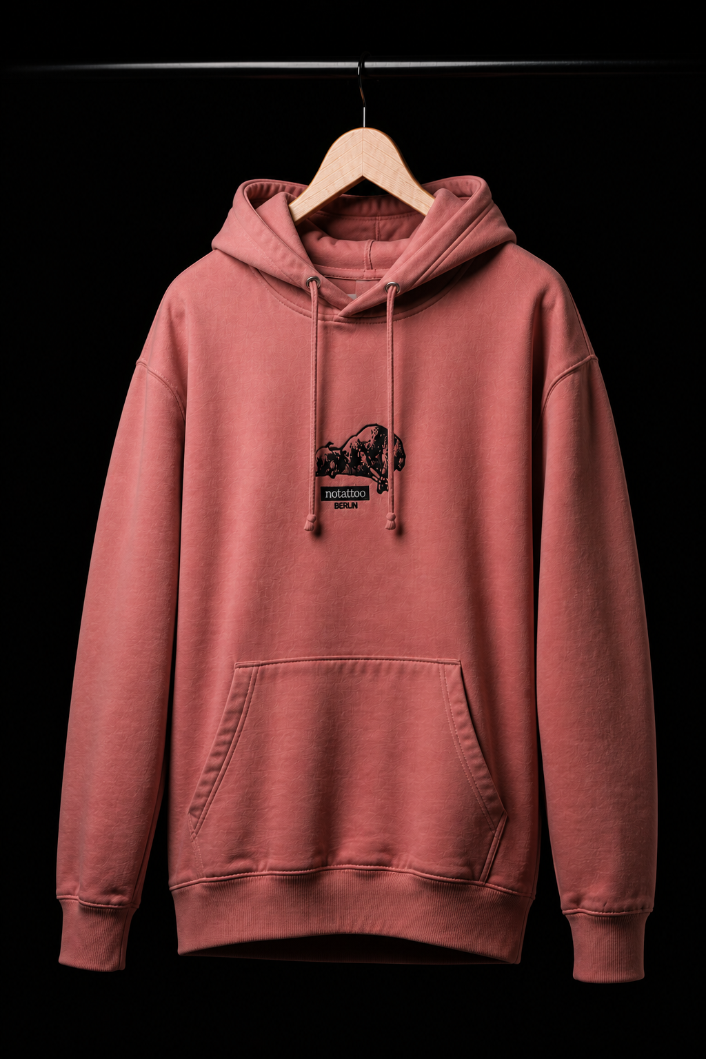 Embroidered Agnus Dei Hoodie – Premium Pullover Dirty Rose – Limited Edition
