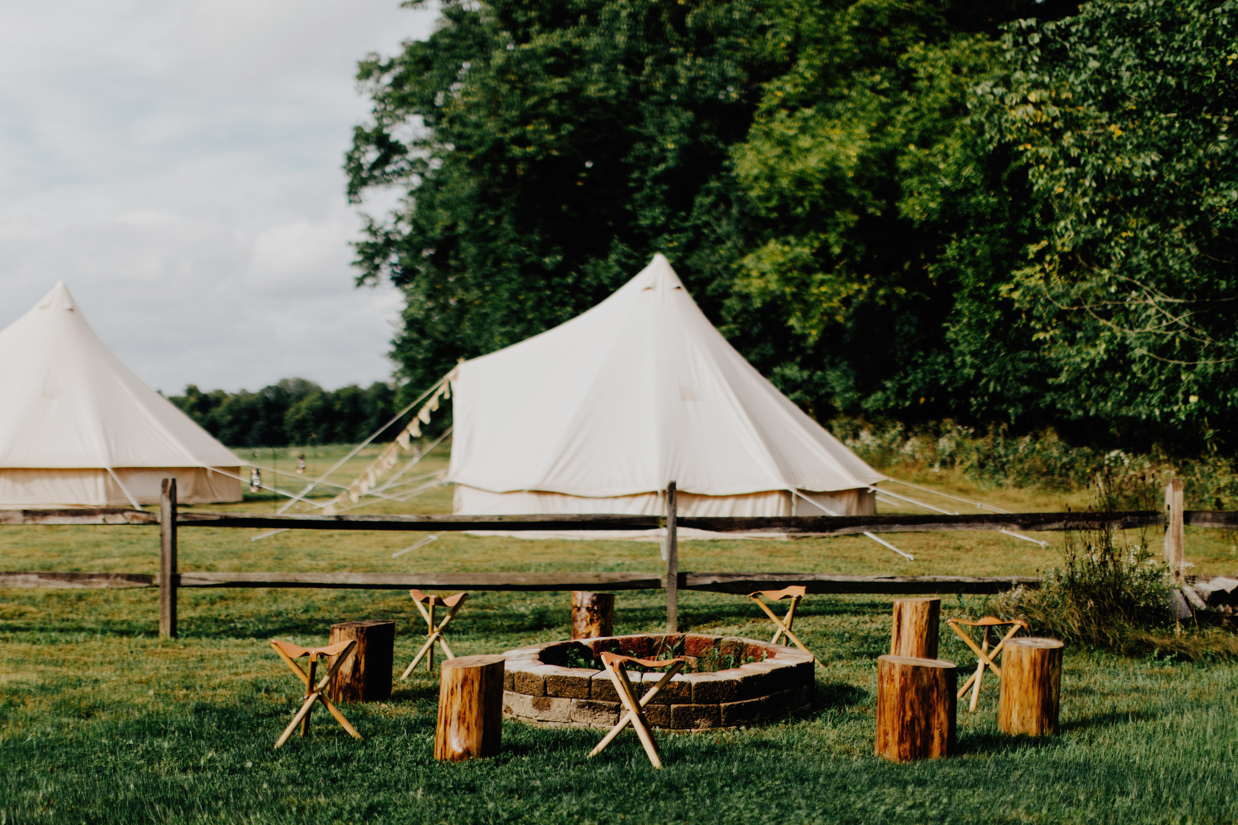 Luxury glamping tent