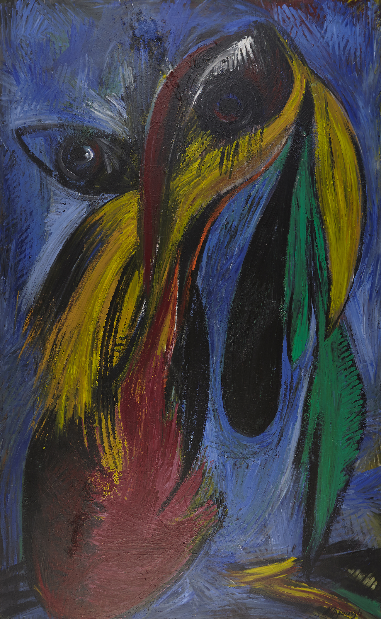 GAZE 4, 1994 ACRYLIC ON CANVAS 79X47 INCHES