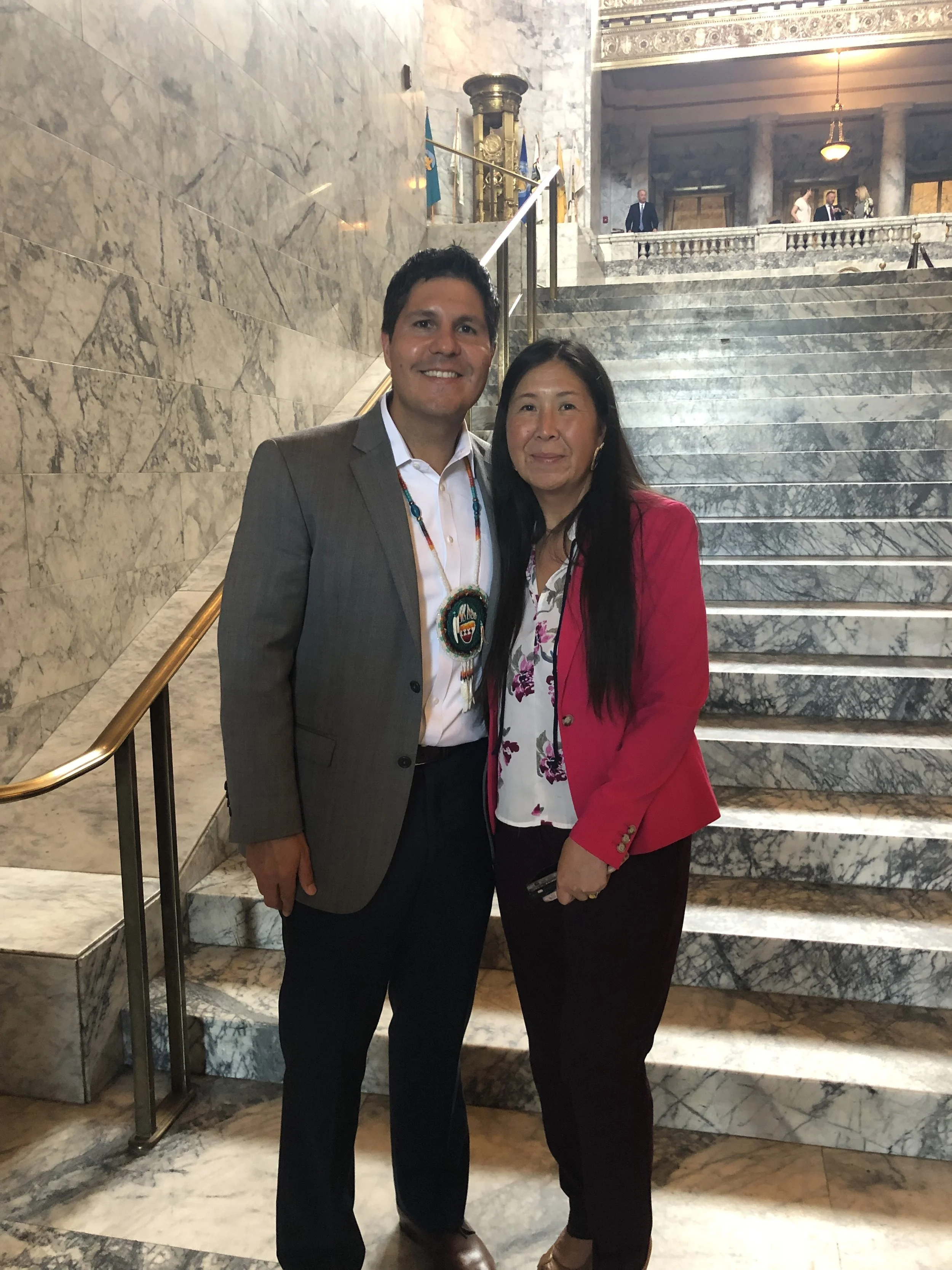 Gabe Galanda and Washington State Representative Debra Lekanoff (Tlingit/Aleut), HB 1485’s prime sponsor