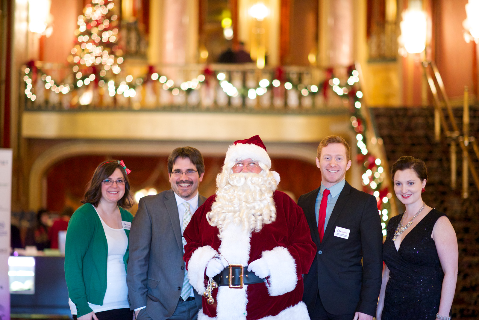 Lisa, Steve, Santa, Mat and Jessica