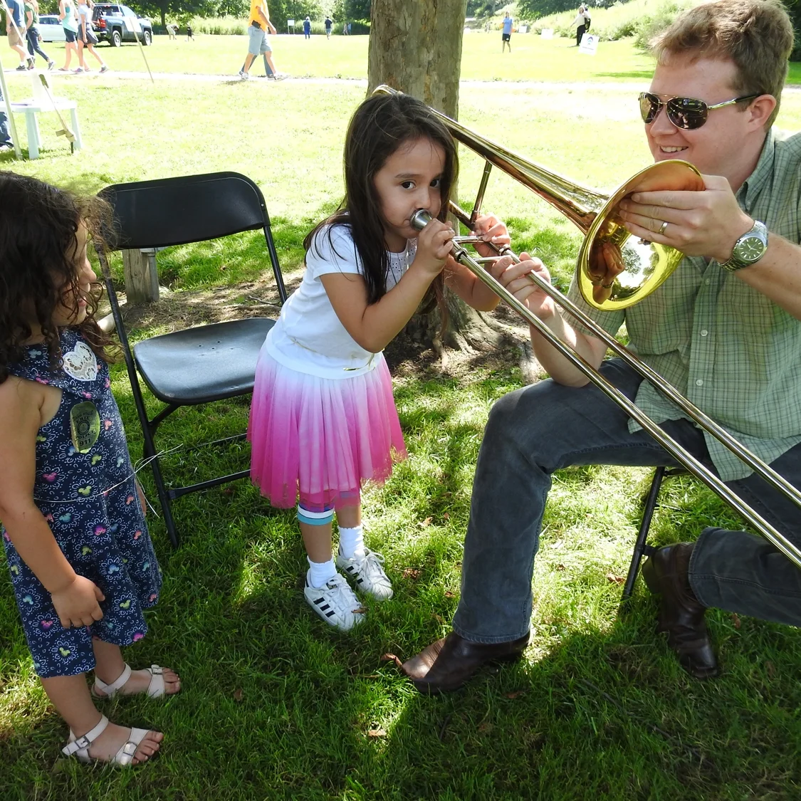 Instrumental petting zoos at the Blues and Jazz Fest
