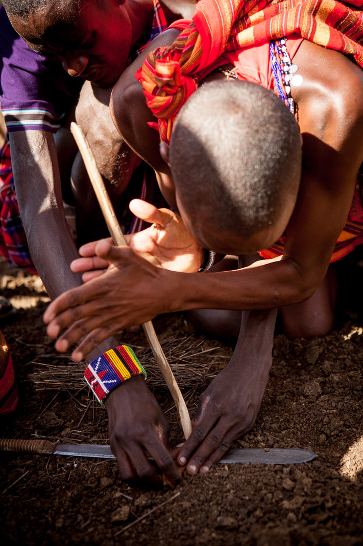 Friction Fire, Maasai Mara National Reserve, Kenya