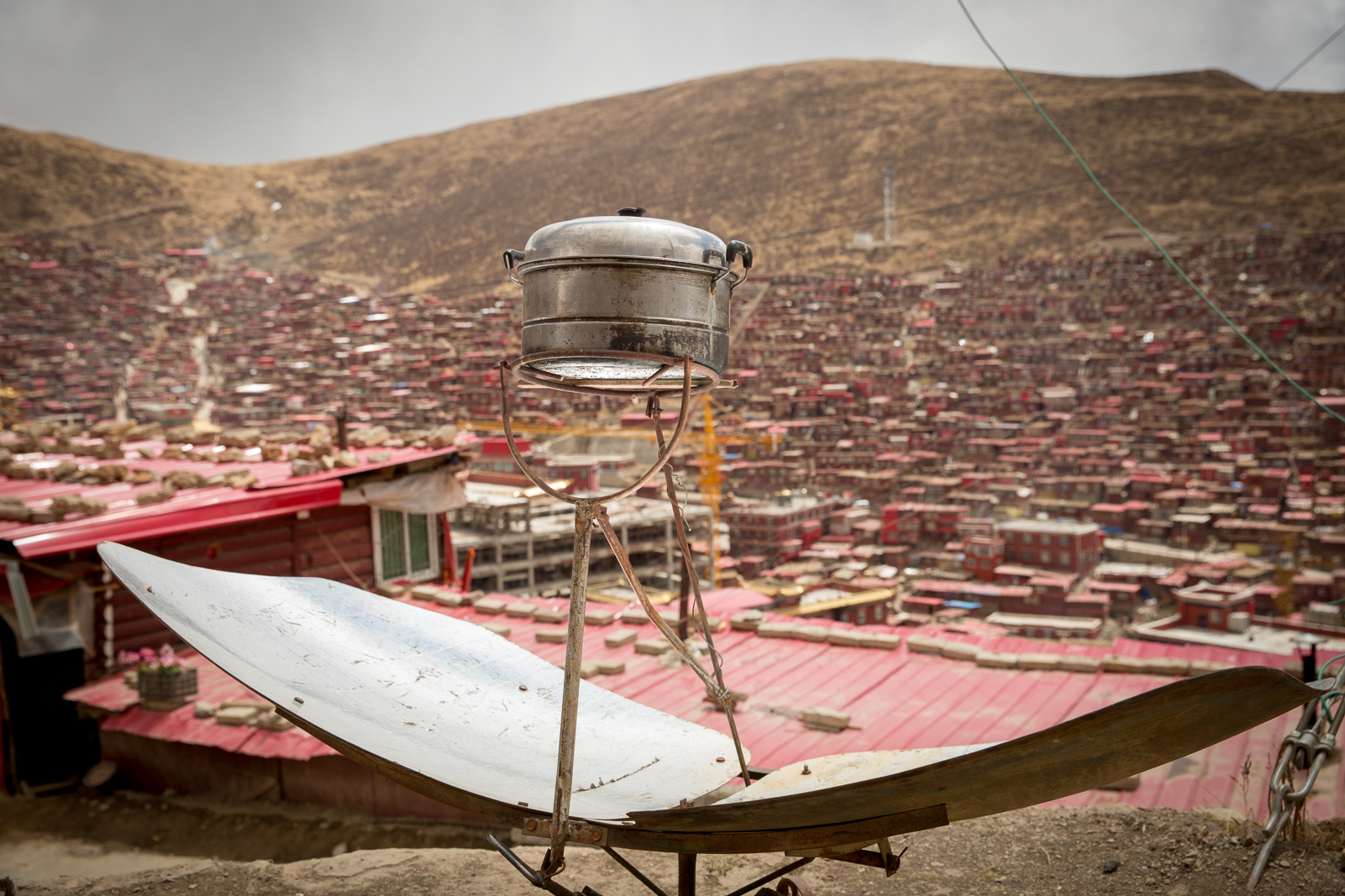 Solar Oven, Serthar Tibetan Buddhist Institute,  Tibetan Autonomous Region, China