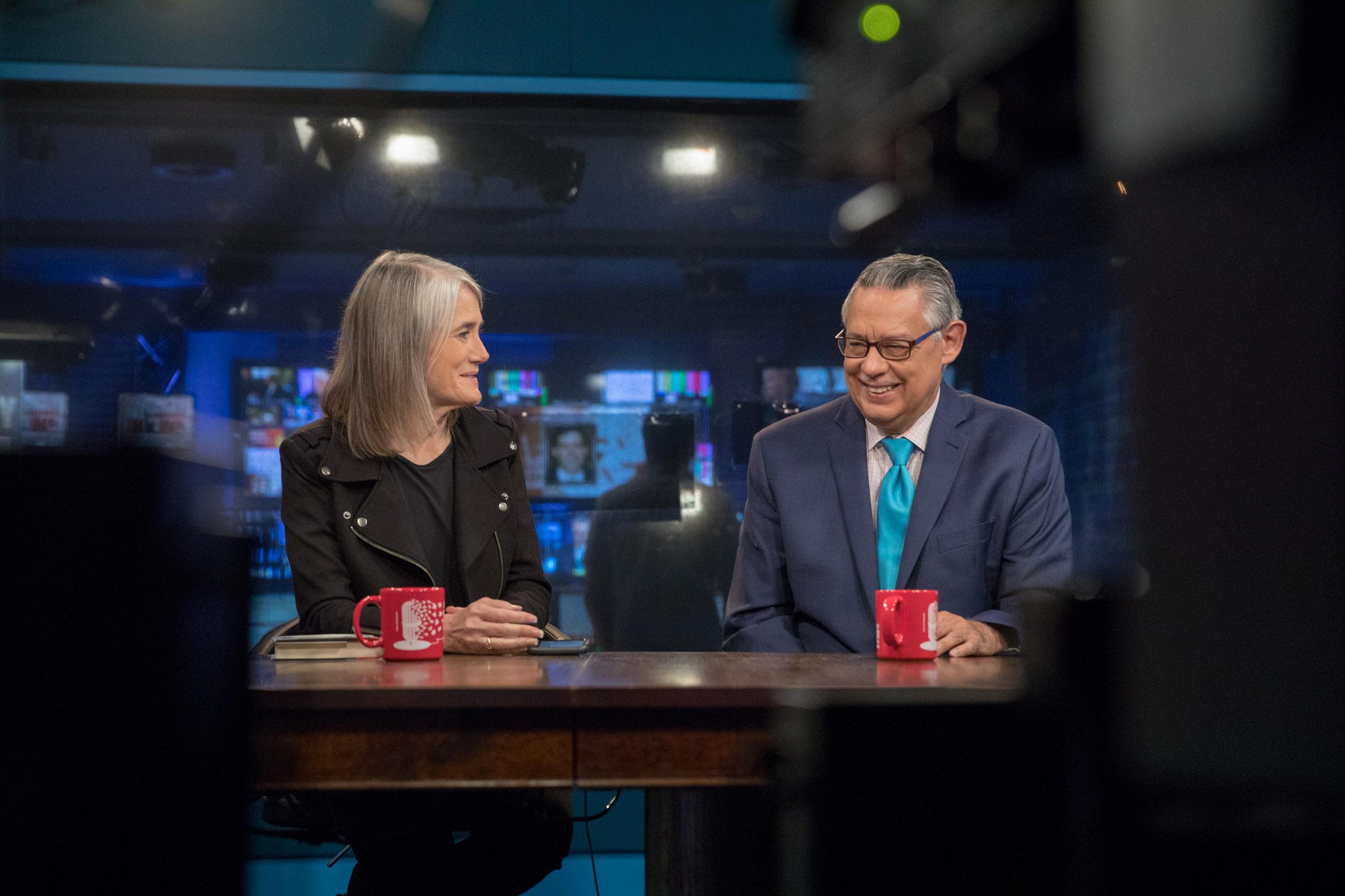 Amy Goodman and Juan González, Democracy Now Studios, NYC