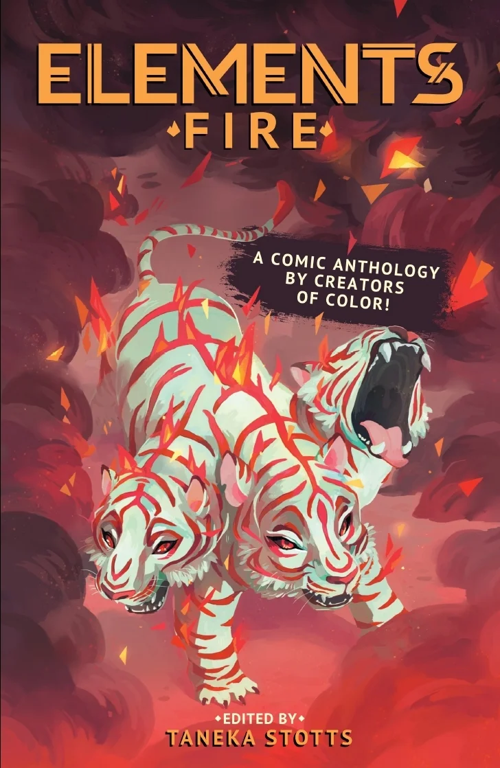 ELEMENTS: FIRE Spring 2017 An Ignatz Award-winning, Eisner Award-nominated anthology featuring stories exclusively by creators of color, all around the theme of fire. I contributed the short story, "Thrustfall," with artist Rashad Doucet, about kids with jetpacks taking a final exam. Art: Rashad Doucet Script: James F. Wright