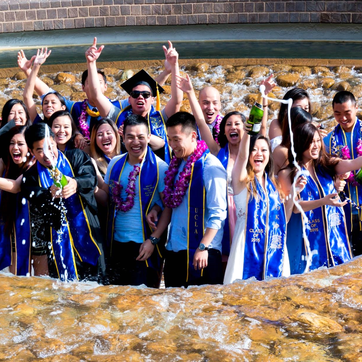 6.14.2015 Inverted Fountain Graduation Tradition with APIG