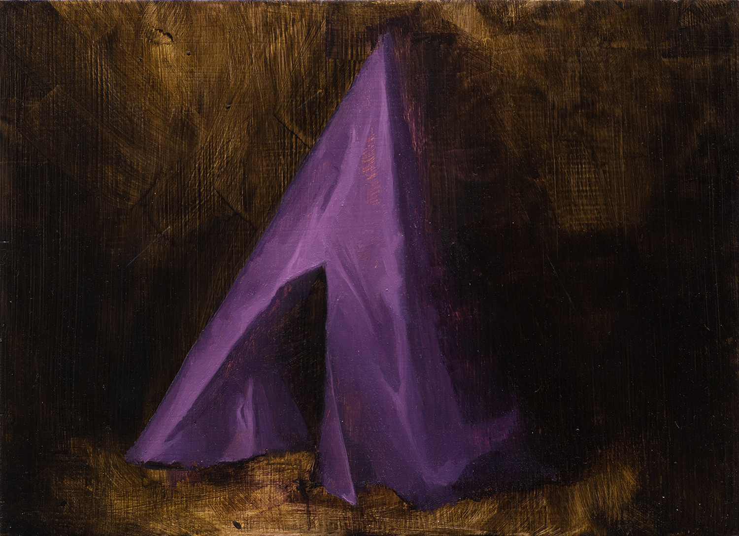Zelt IV, Oil on Wood, 29x21cm, 2014