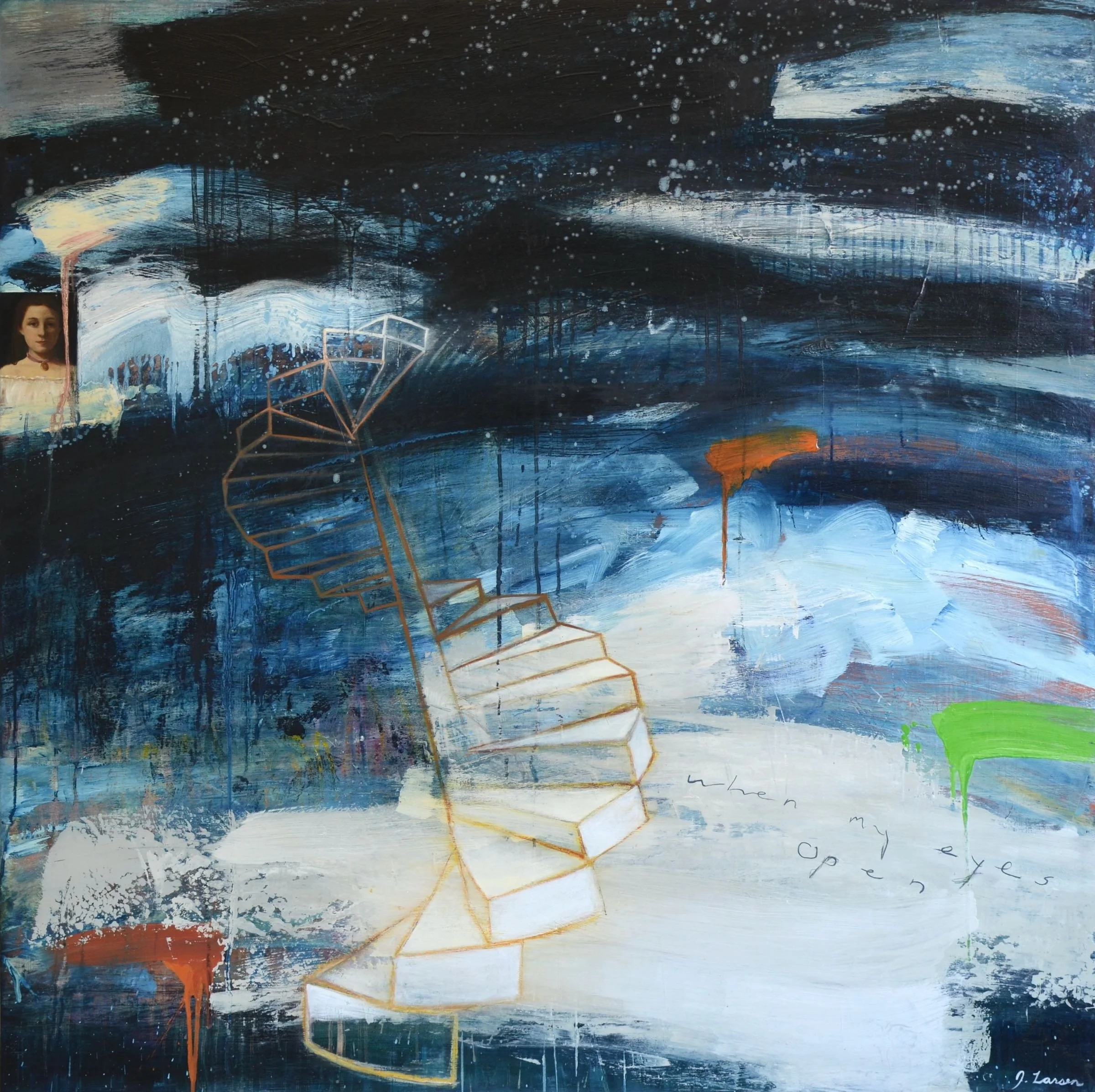 "Under a Field of Stars" - oil on panel, 48" x 48"