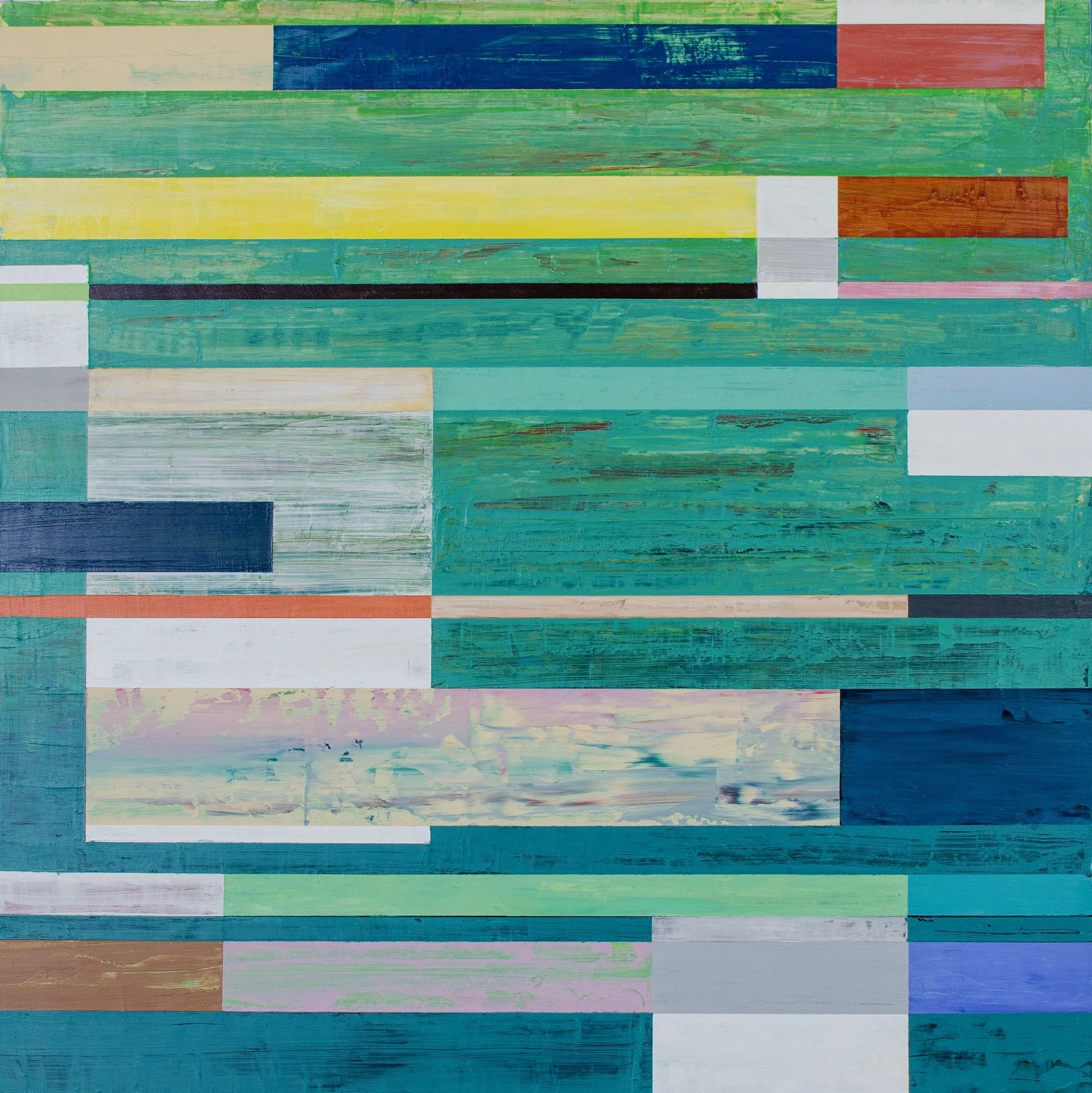 "Hot House Palette" - acrylic on panel, 24" x 24"