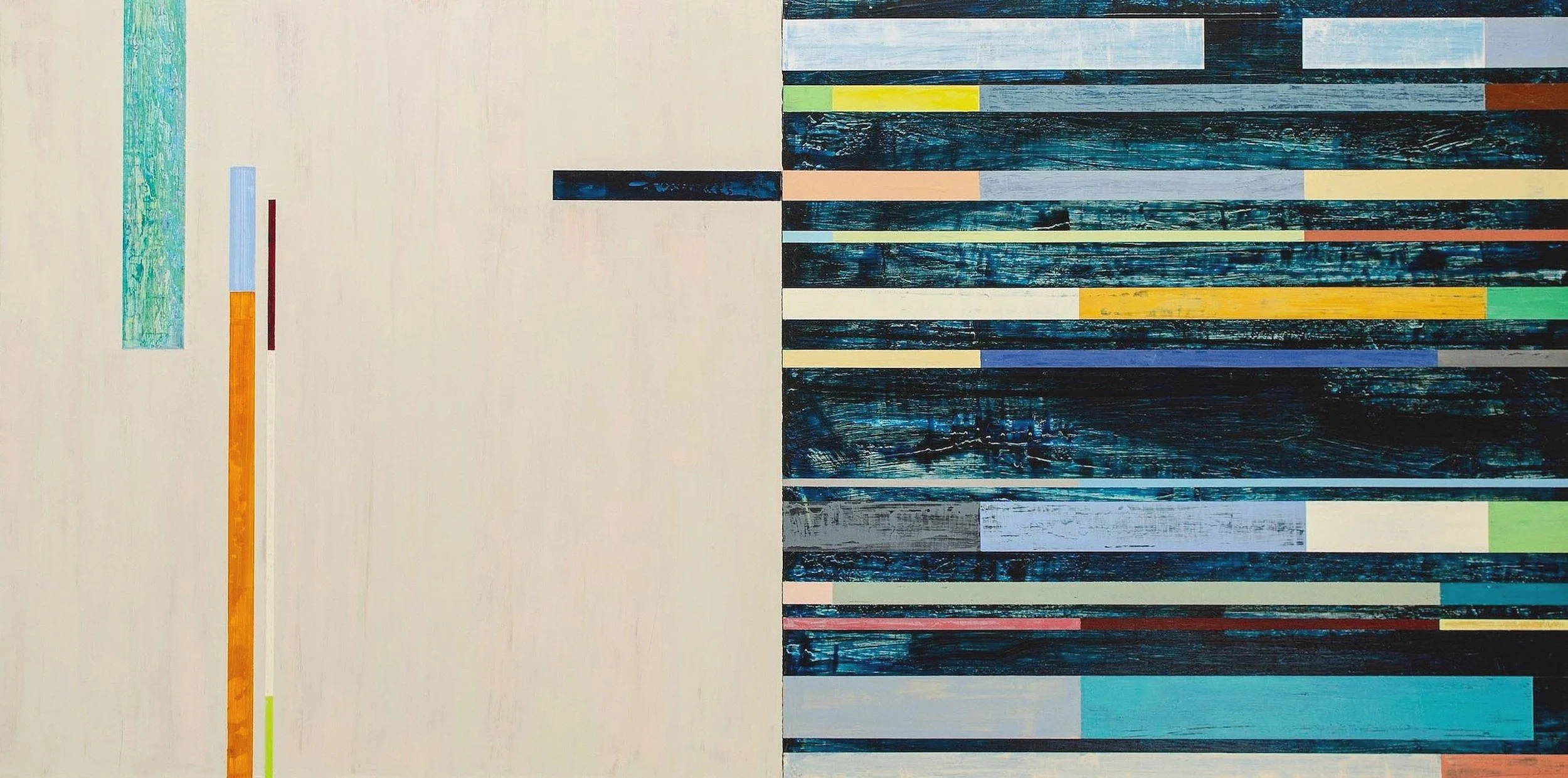 "Deep Sea Dive"  - oil/acrylic on panel, 24" x 48"