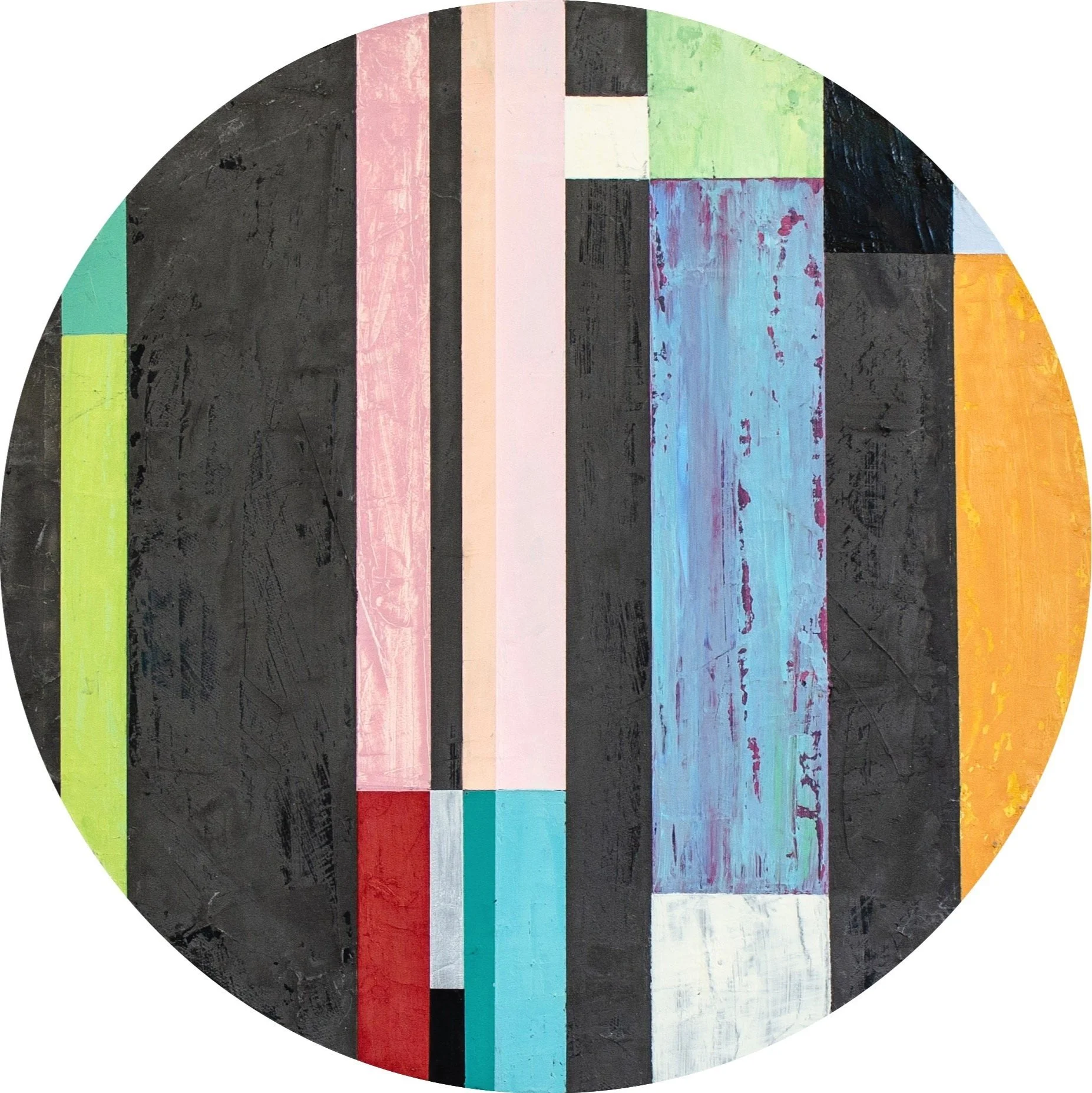 "mind's eye" - oil on canvas, 18" dia.