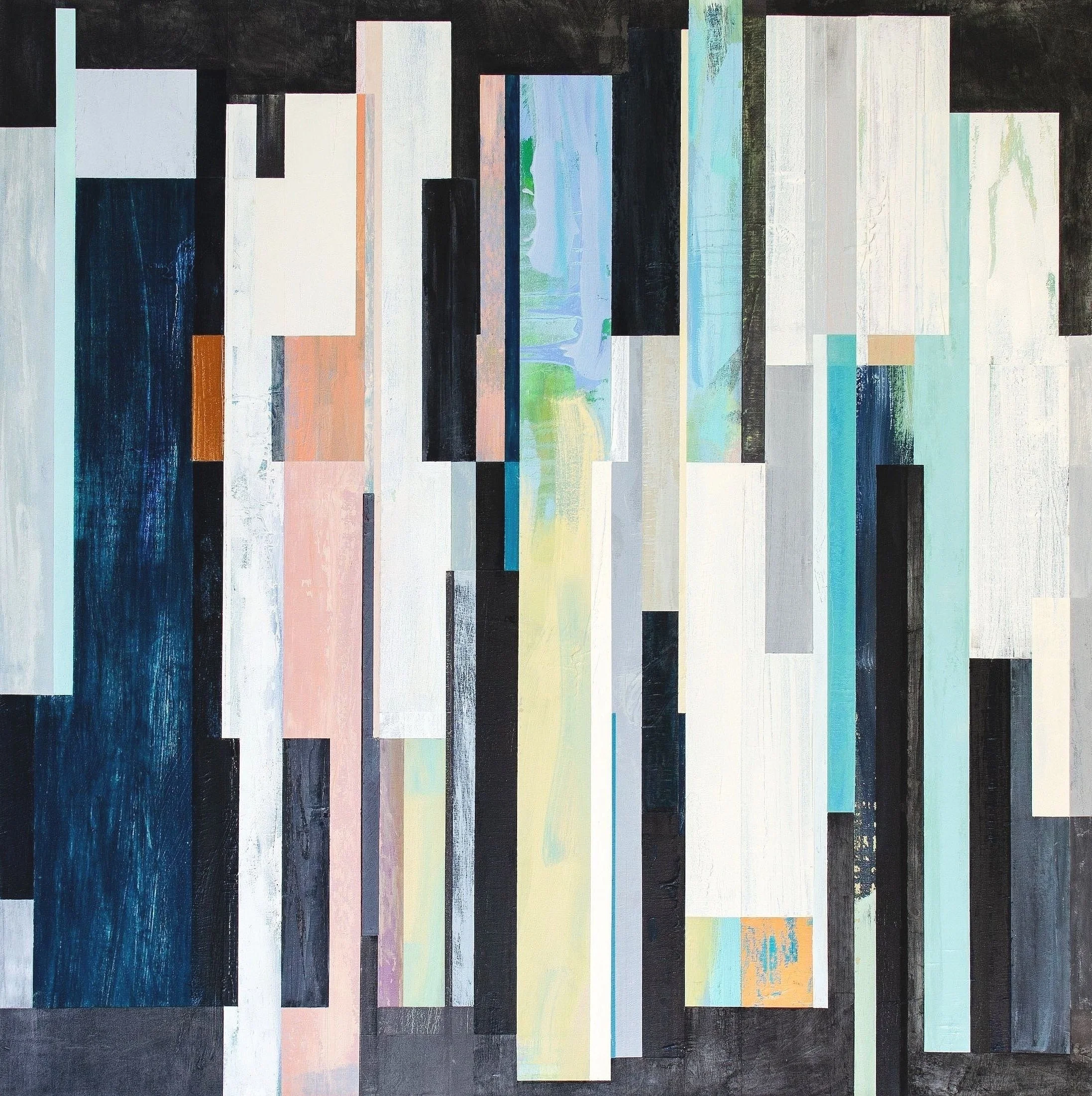 "Night jazz" - oil on canvas, "48" x 48"