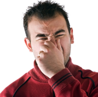 Man doing the Valsalva Maneuver