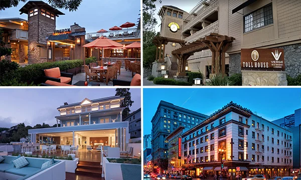 a few boutique hotel gems in northern California Sausalito, Tiburon, Los Gatos and san francisco good for meeting and events
