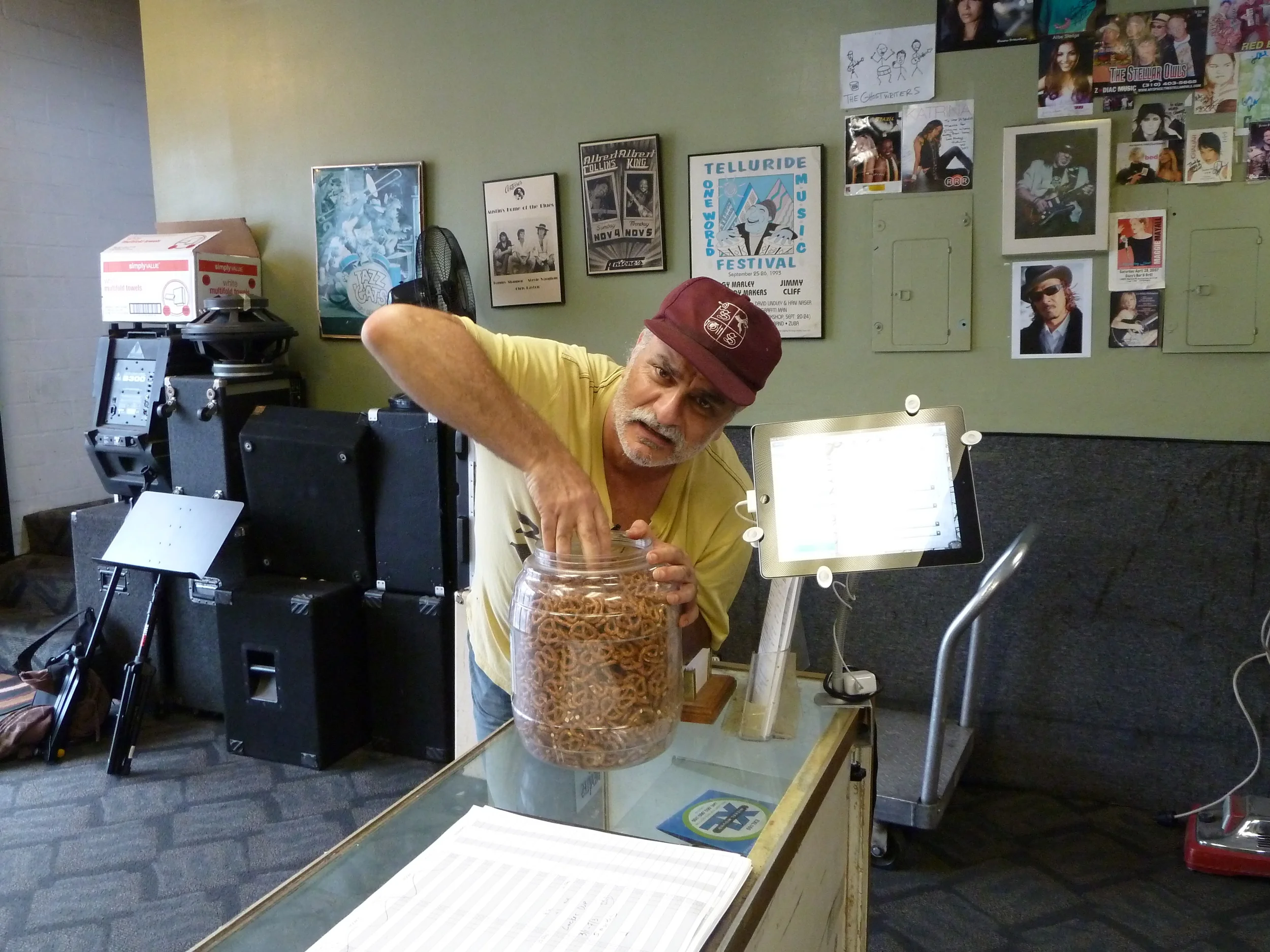 Could it be?  Yes!  It's the one and only Matt Cartsonis, getting caught red handed with his hand in the pretzel jar.