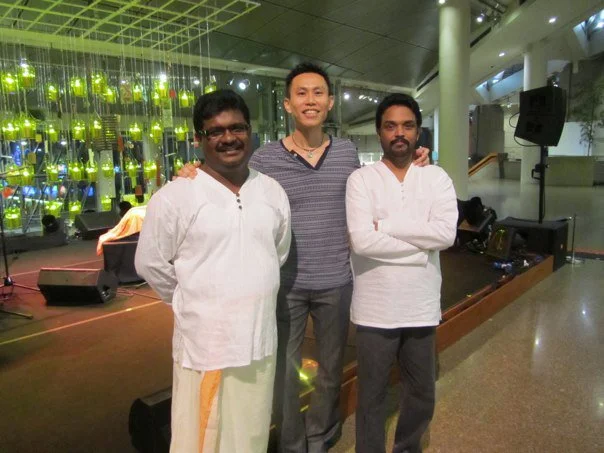 Musicians: Kalpana duo consisting of Lazar T.Sebastine on Indian violin Tze Toh on piano and guest KK on Tabla. 