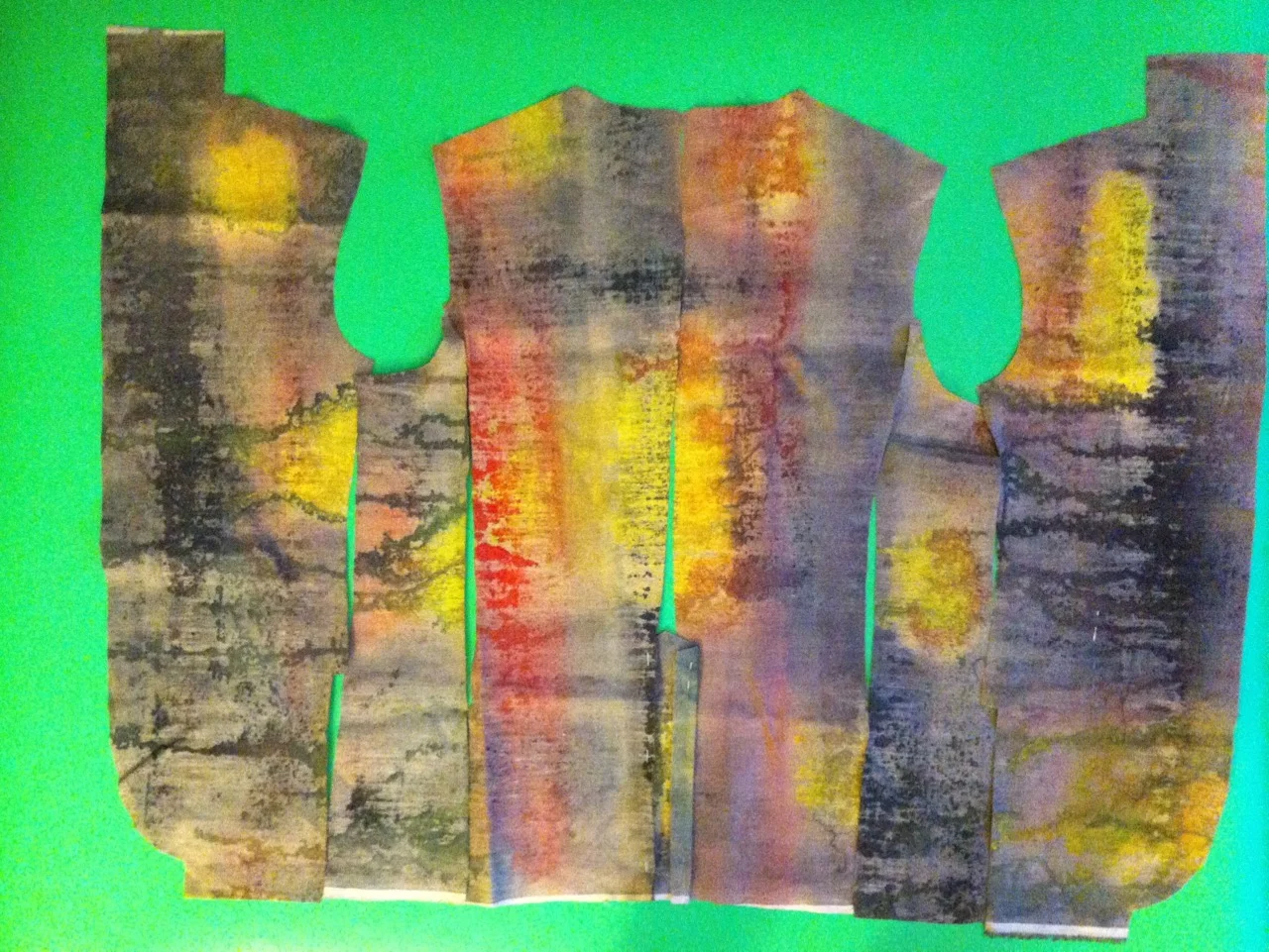 painting by garrie oomkens, made into a jacket