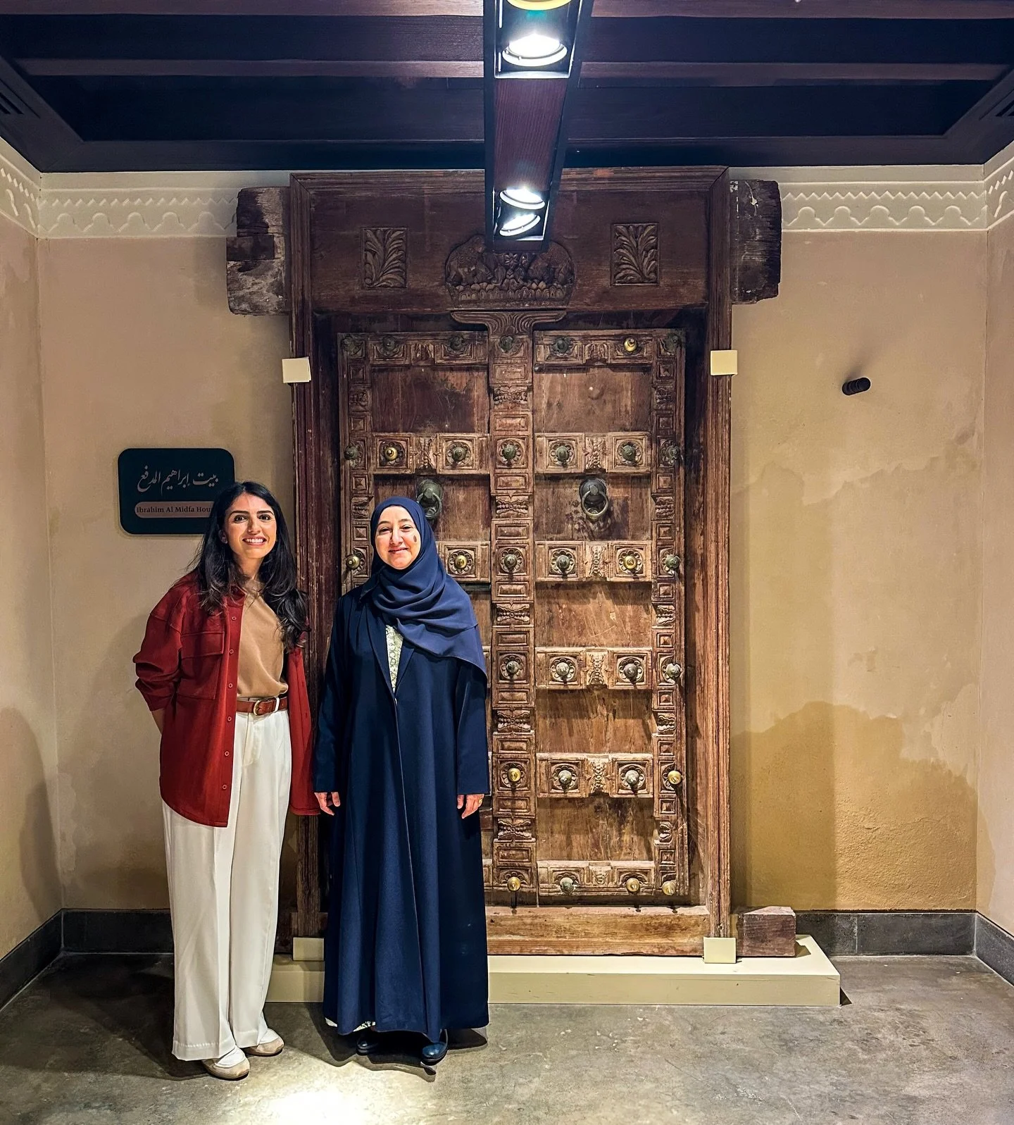 Like grandfathers (1940s), like granddaughters (2025). 

I wasn&rsquo;t ready for what the Chedi Al Bait library had on its wall: my beloved late grandfather. Abdul Razzaq Badran beside Ibrahim Al Midfa, Sharjah&rsquo;s 1st journalist 📰. I sent the 