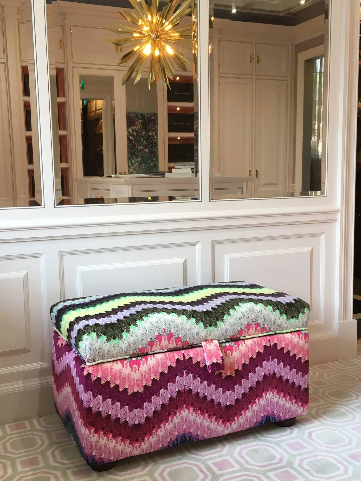 A Sarah Beech Ottoman is heading to Focus16