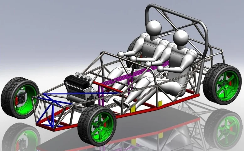 The initial design of my Locost 7 build way back in 2010