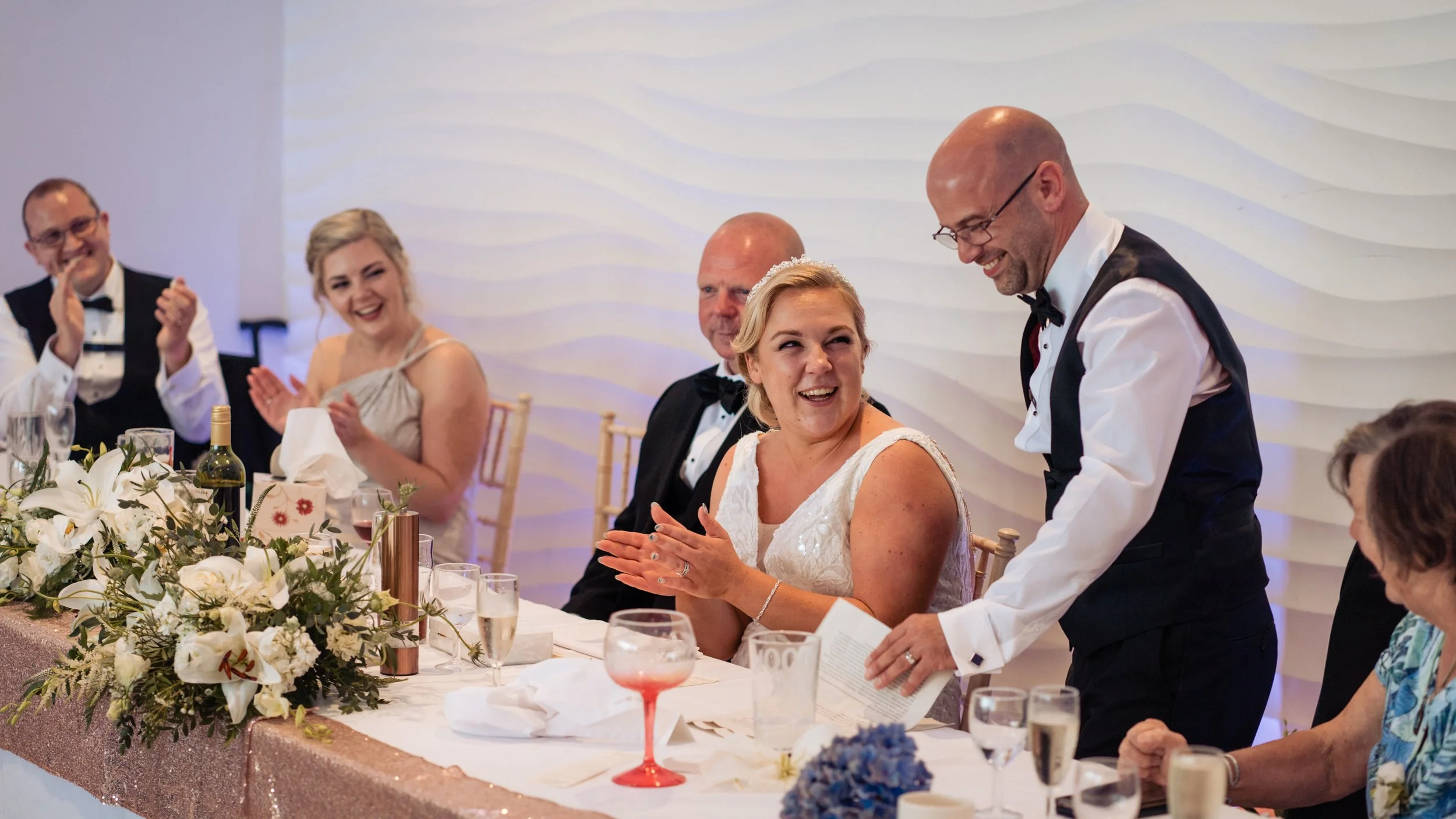 groom speech devon wedding at sandy cove hotel