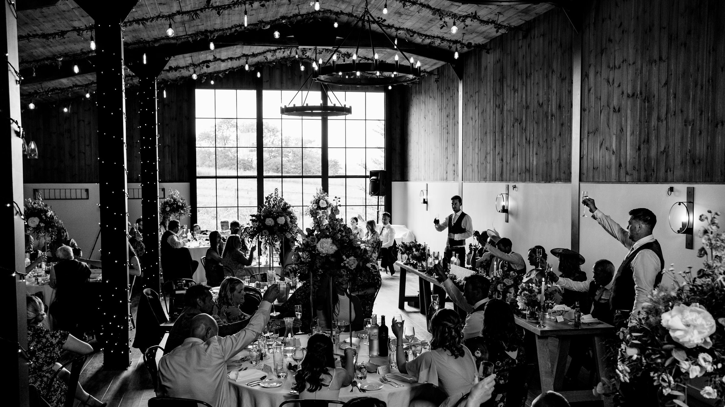 wedding speeches - upton barn -  black and white  - devon.jpg