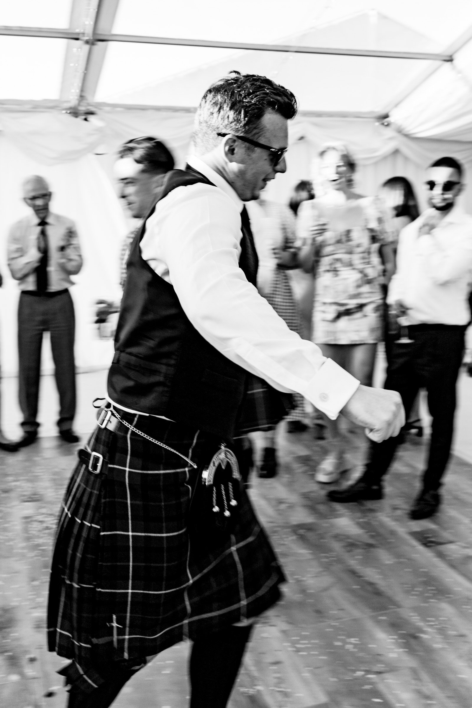 wedding - groom - dancing - kilt - fun - devon.jpg