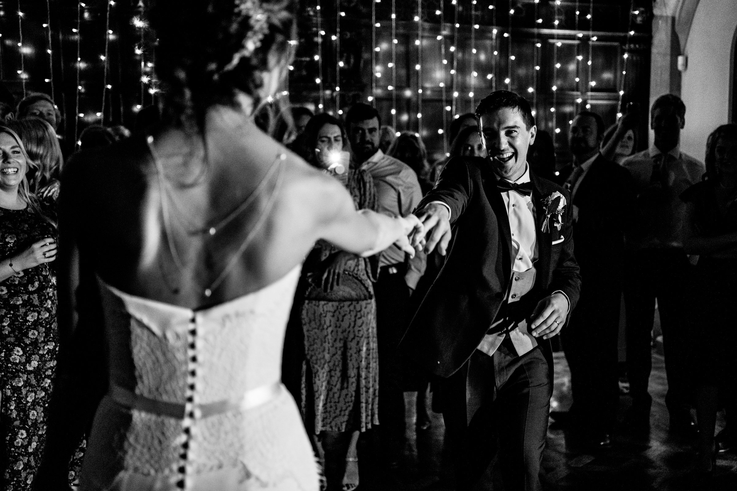 black and white - wedding - first dance - huntsham.jpg