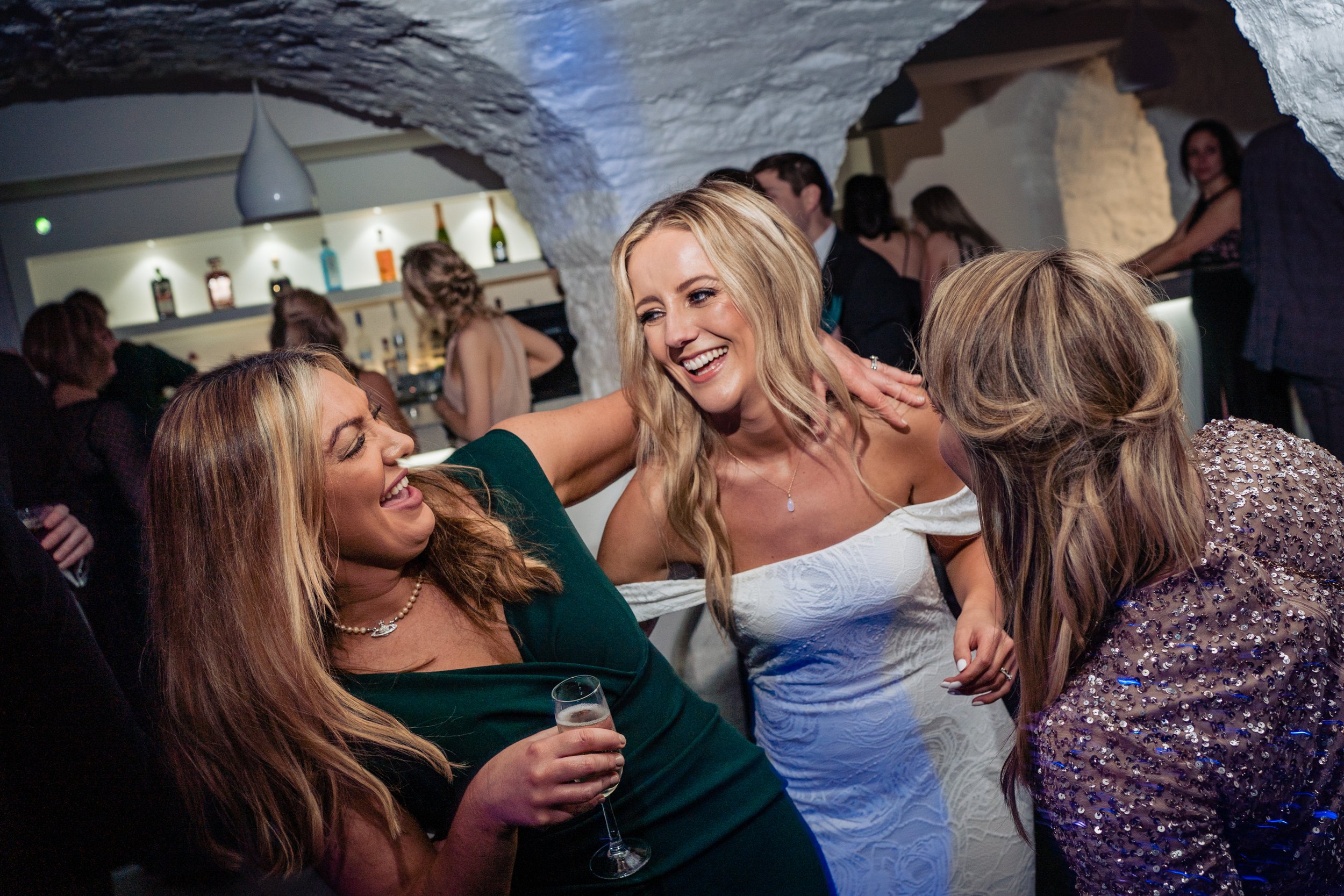 bride dancing at kingston estate devon wedding
