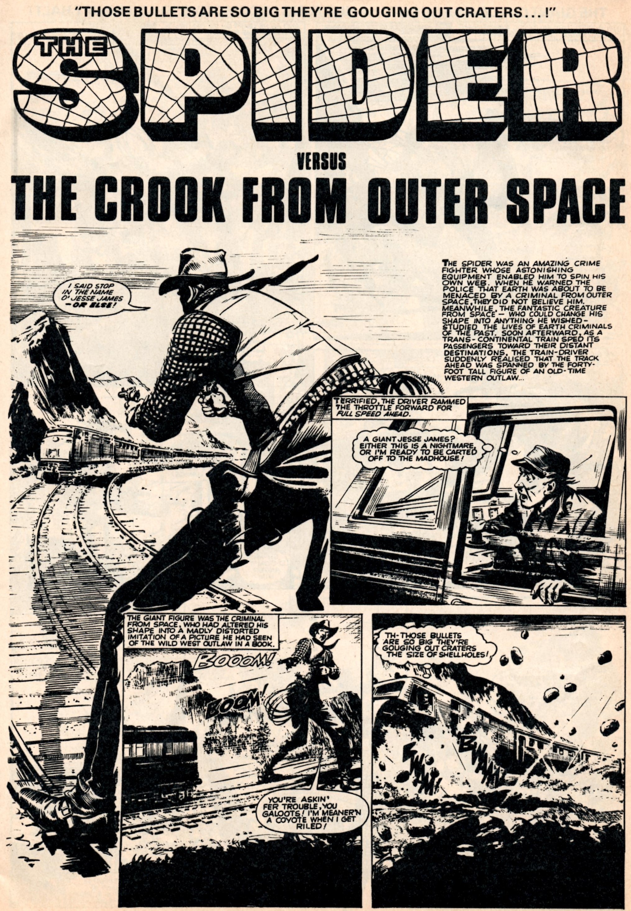 The Spider: Jerry Siegel (writer), Reg Bunn (artist); reprinted from Lion