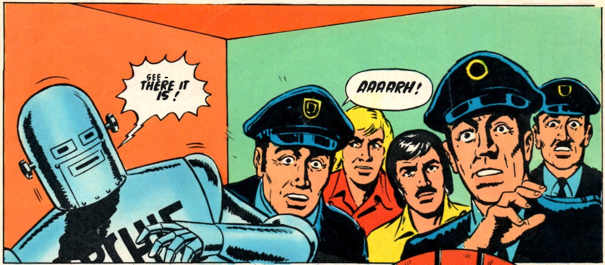 Robot Archie: E George Cowan (writer), Bert Bus (artist); reprinted from Lion