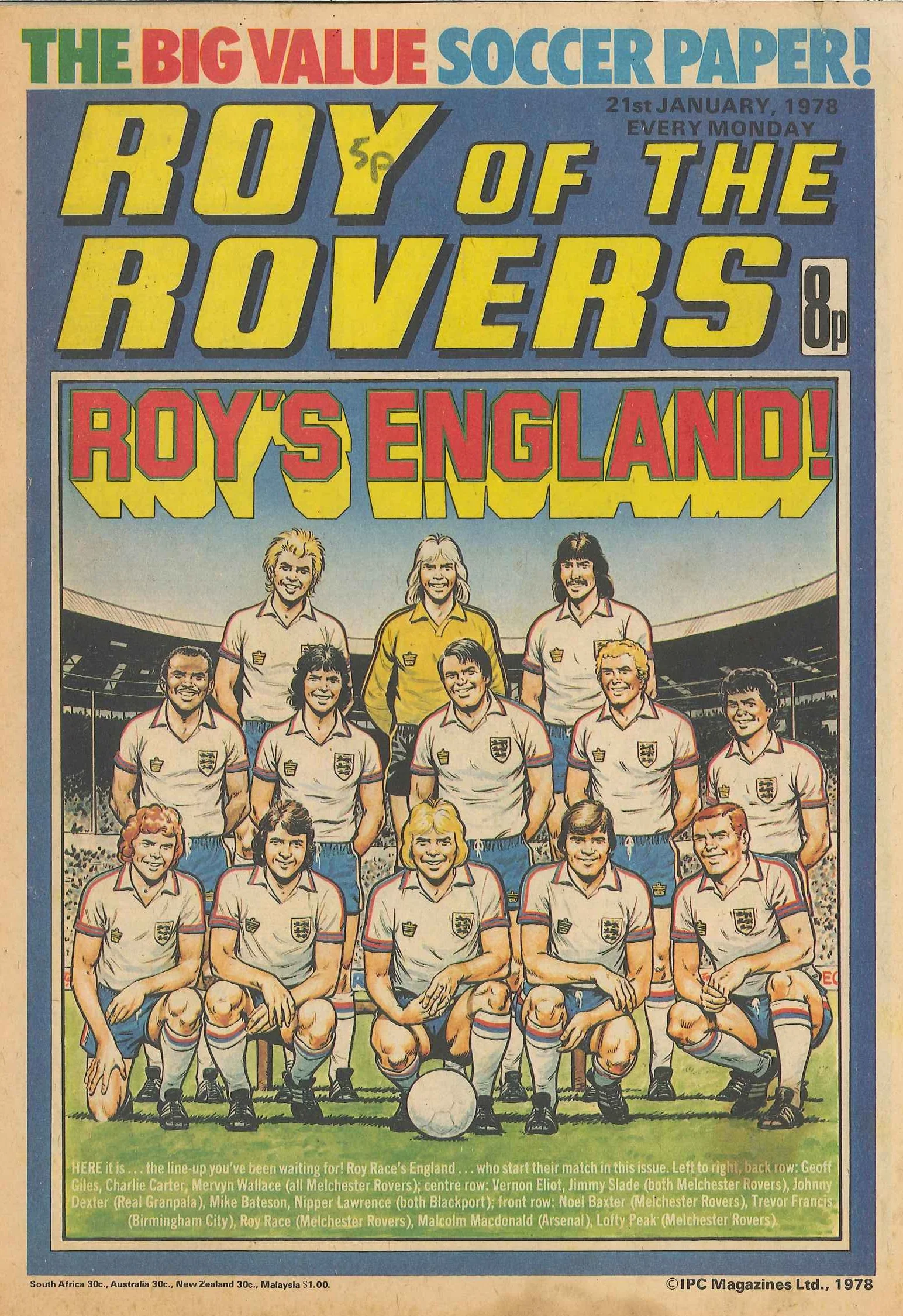 On this day: Roy of the Rovers, 21 January 1978